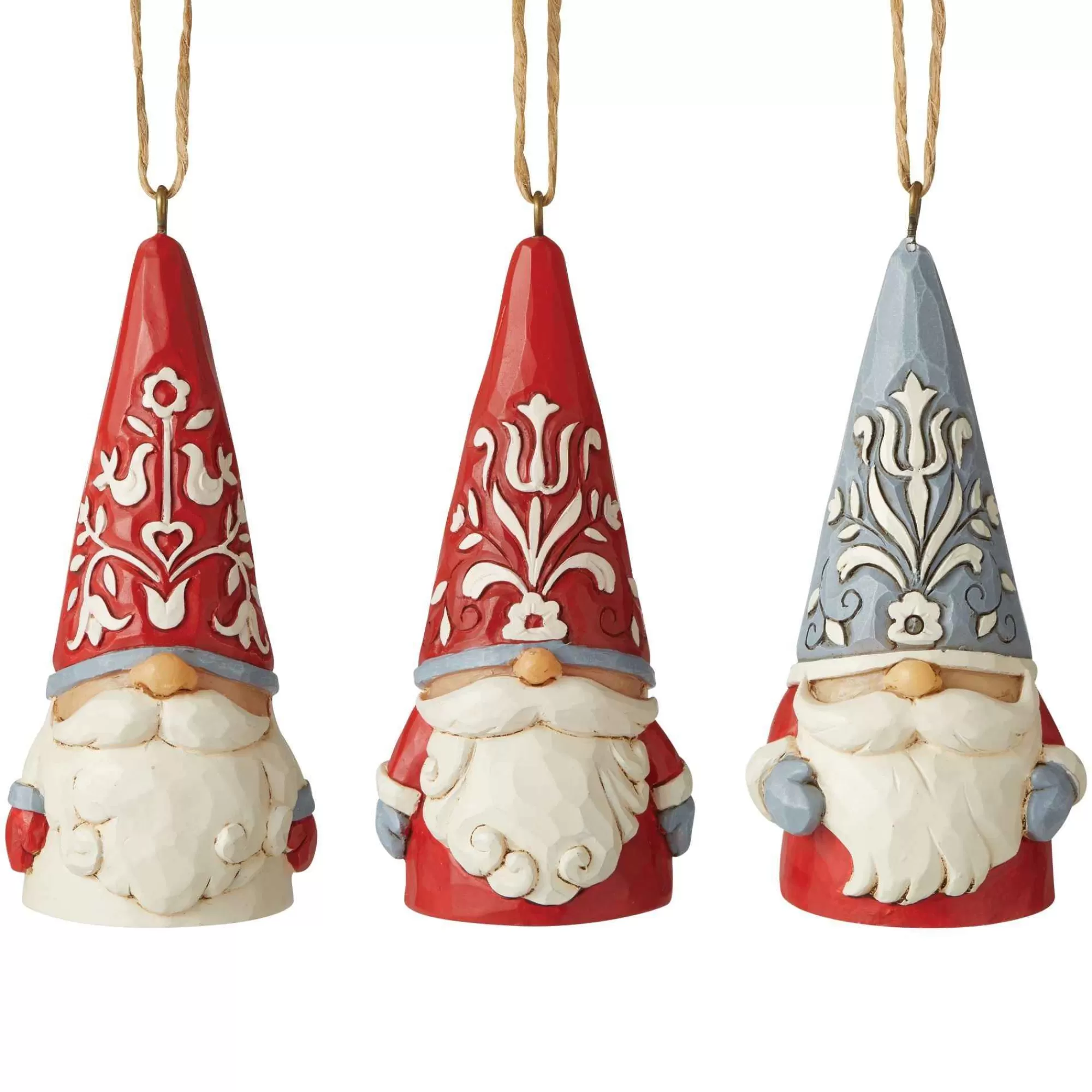 Jim Shore Heartwood Creek Nordic Mini Gnomes 3 Pc Ornset