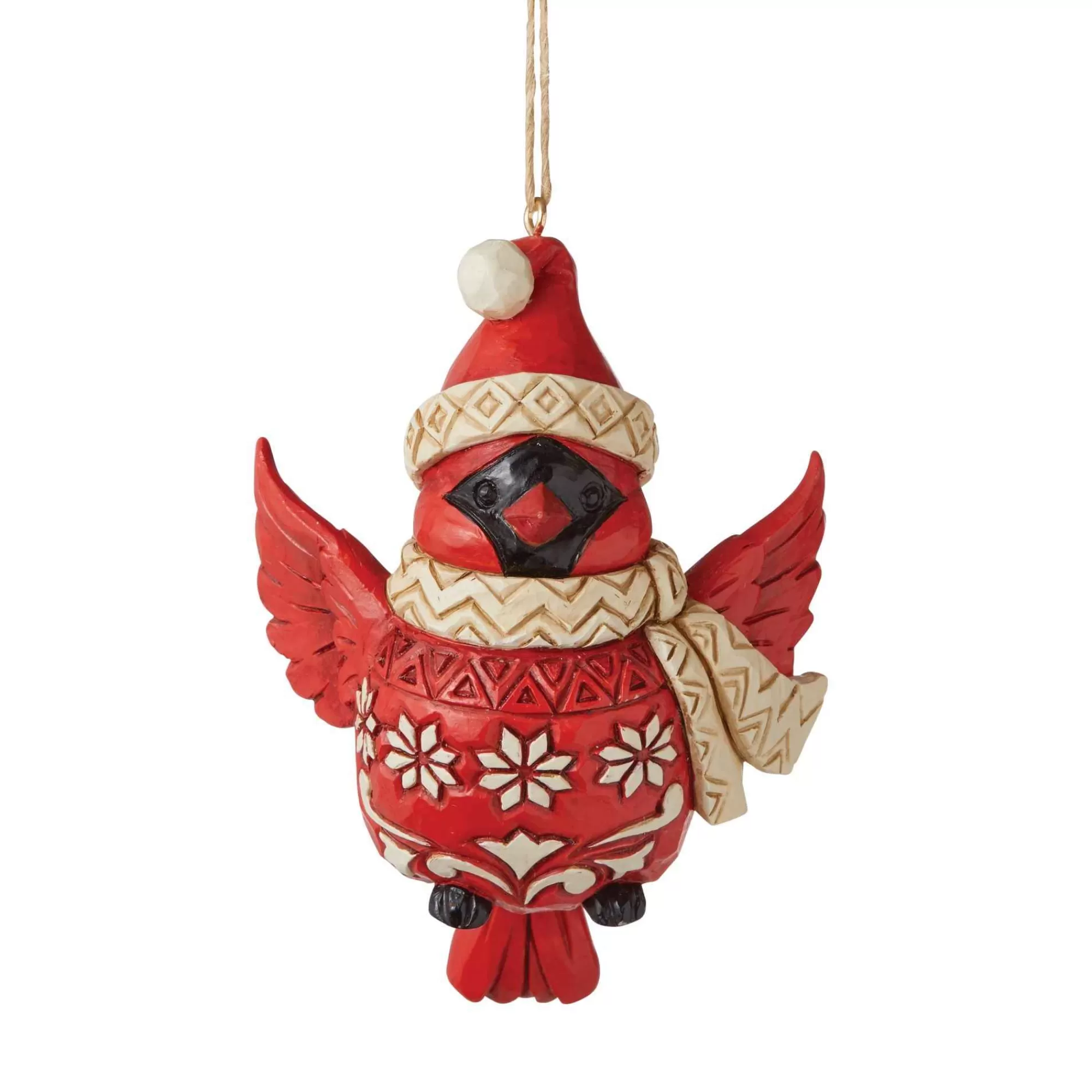 Jim Shore Heartwood Creek Nordic Noel Cardinal Ornament