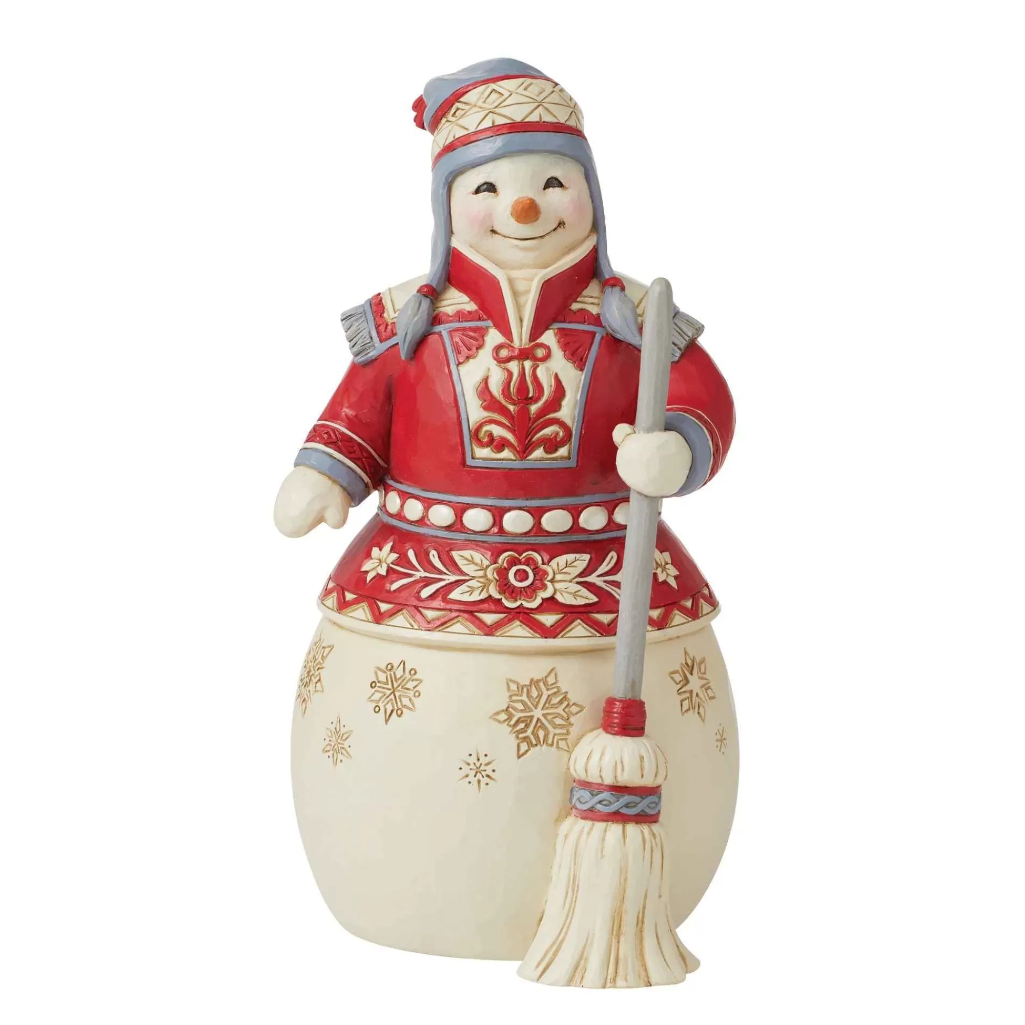 Jim Shore Heartwood Creek Nordic Noel Snowman With Broom