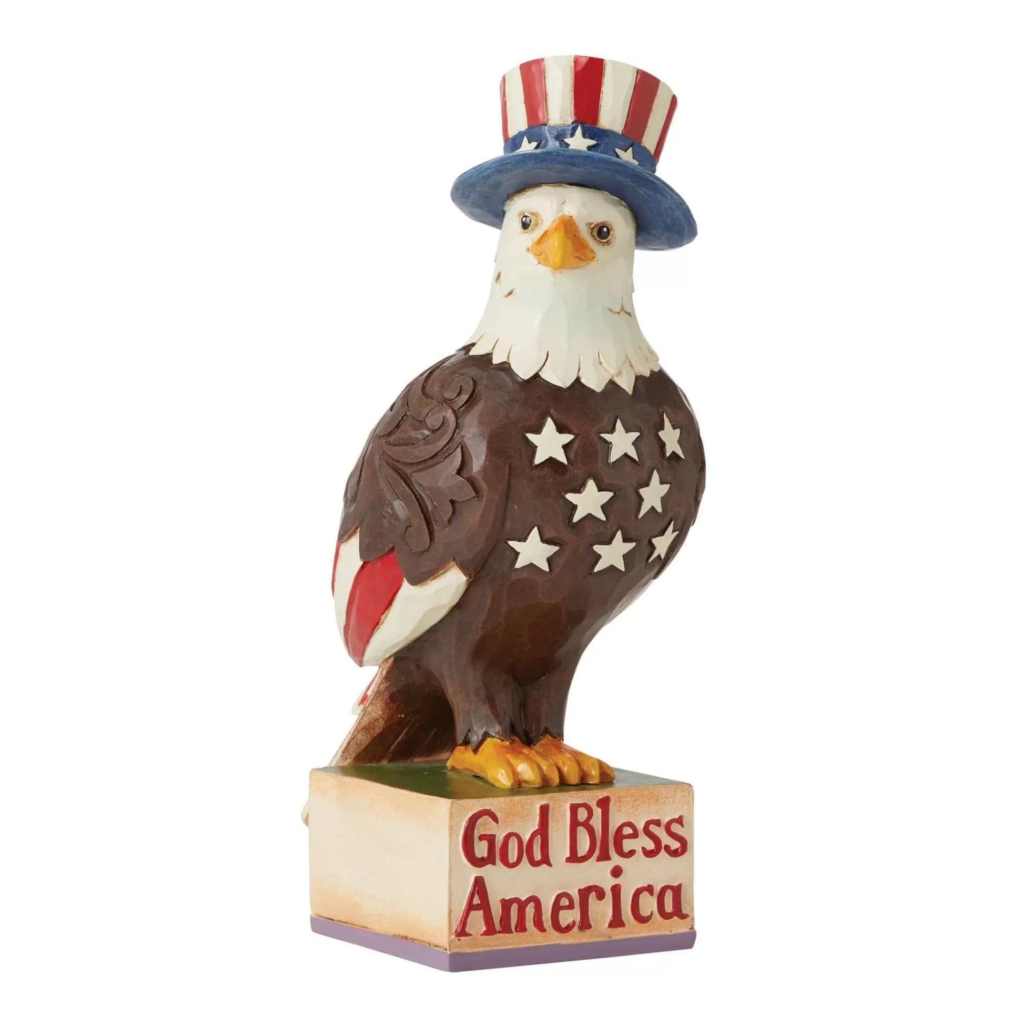 Jim Shore Heartwood Creek Patriotic Bless America Eagle