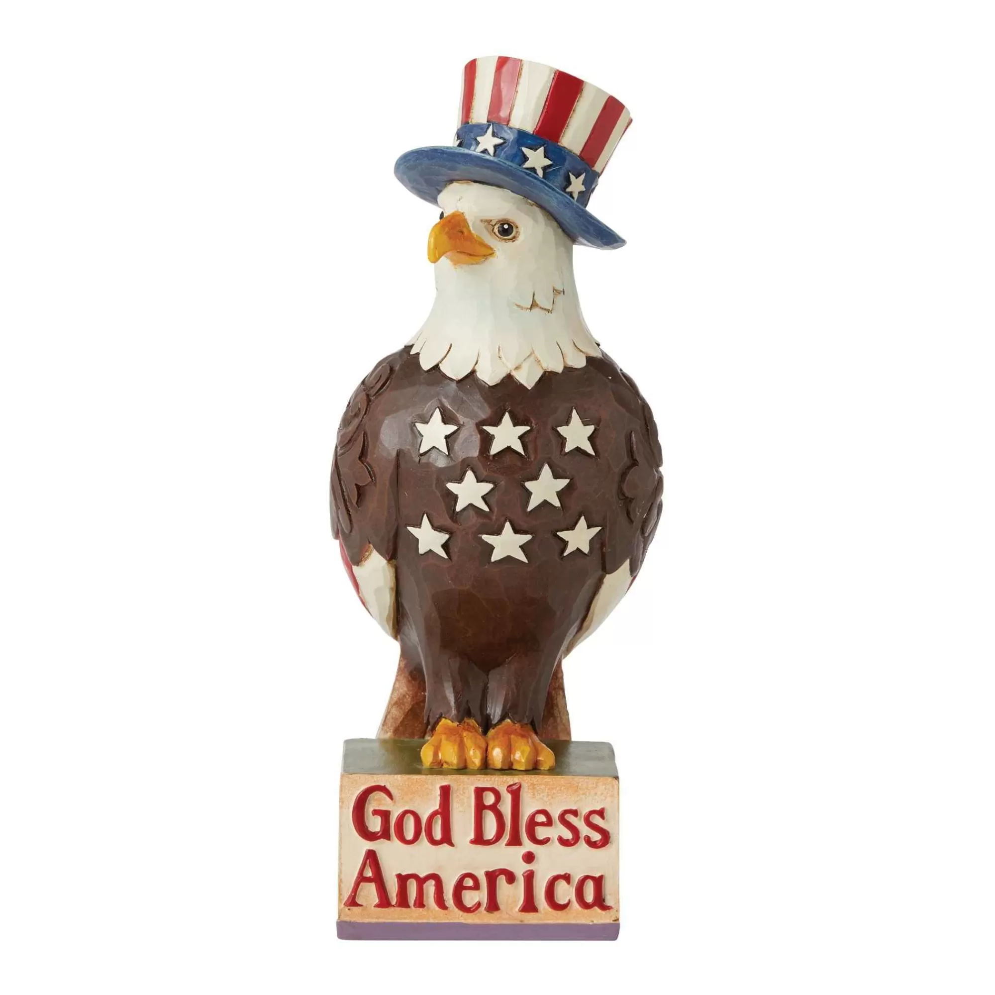 Jim Shore Heartwood Creek Patriotic Bless America Eagle