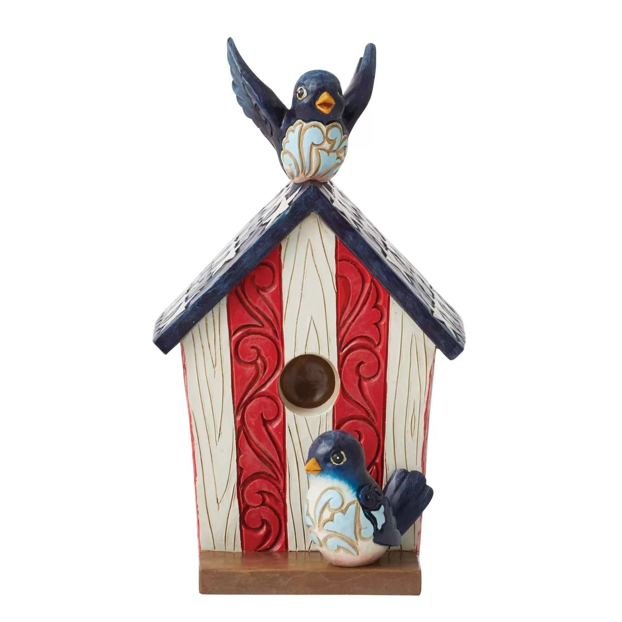 Jim Shore Heartwood Creek Patriotic Decorative Birdhouse