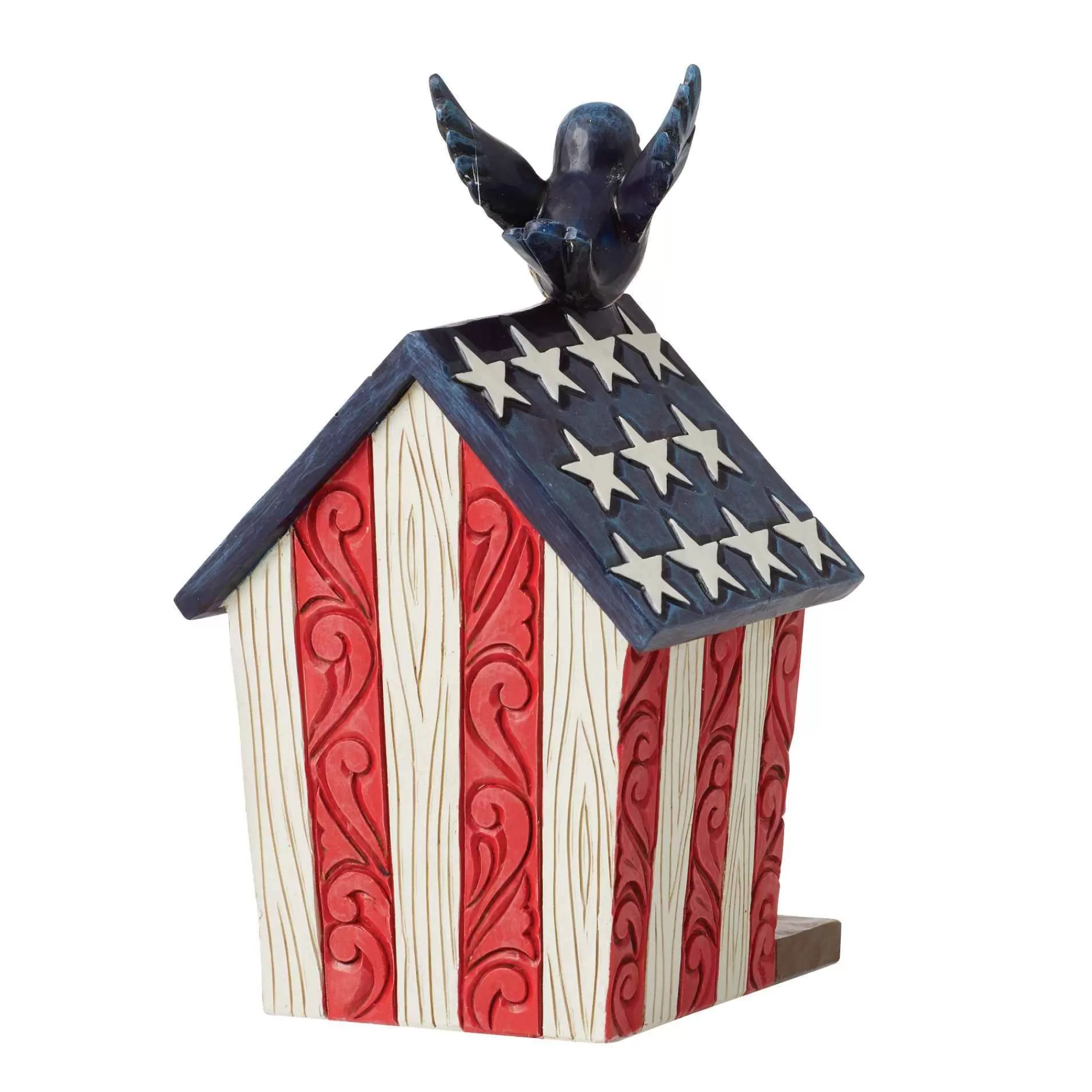 Jim Shore Heartwood Creek Patriotic Decorative Birdhouse