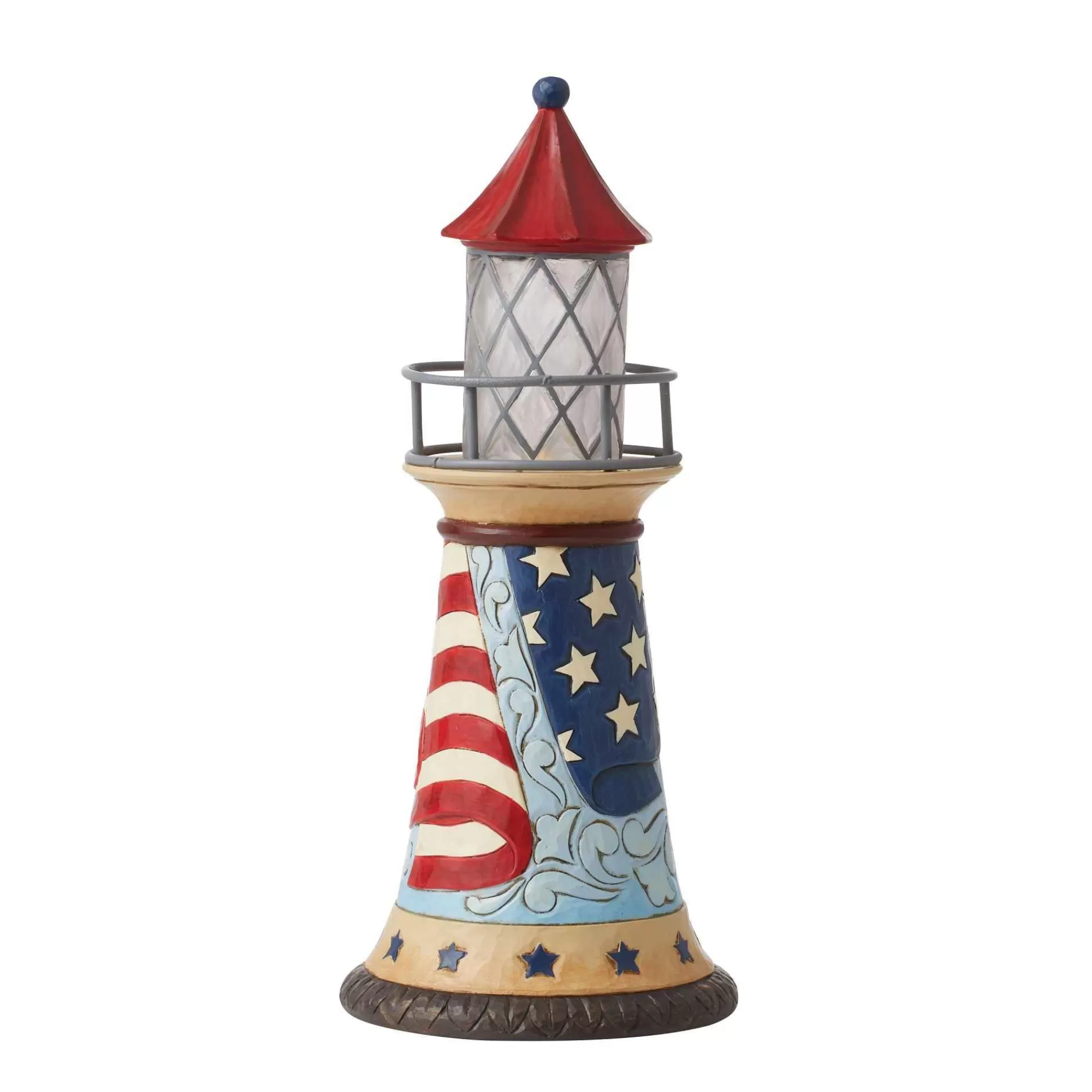 Jim Shore Heartwood Creek Patriotic Led Lighthouse