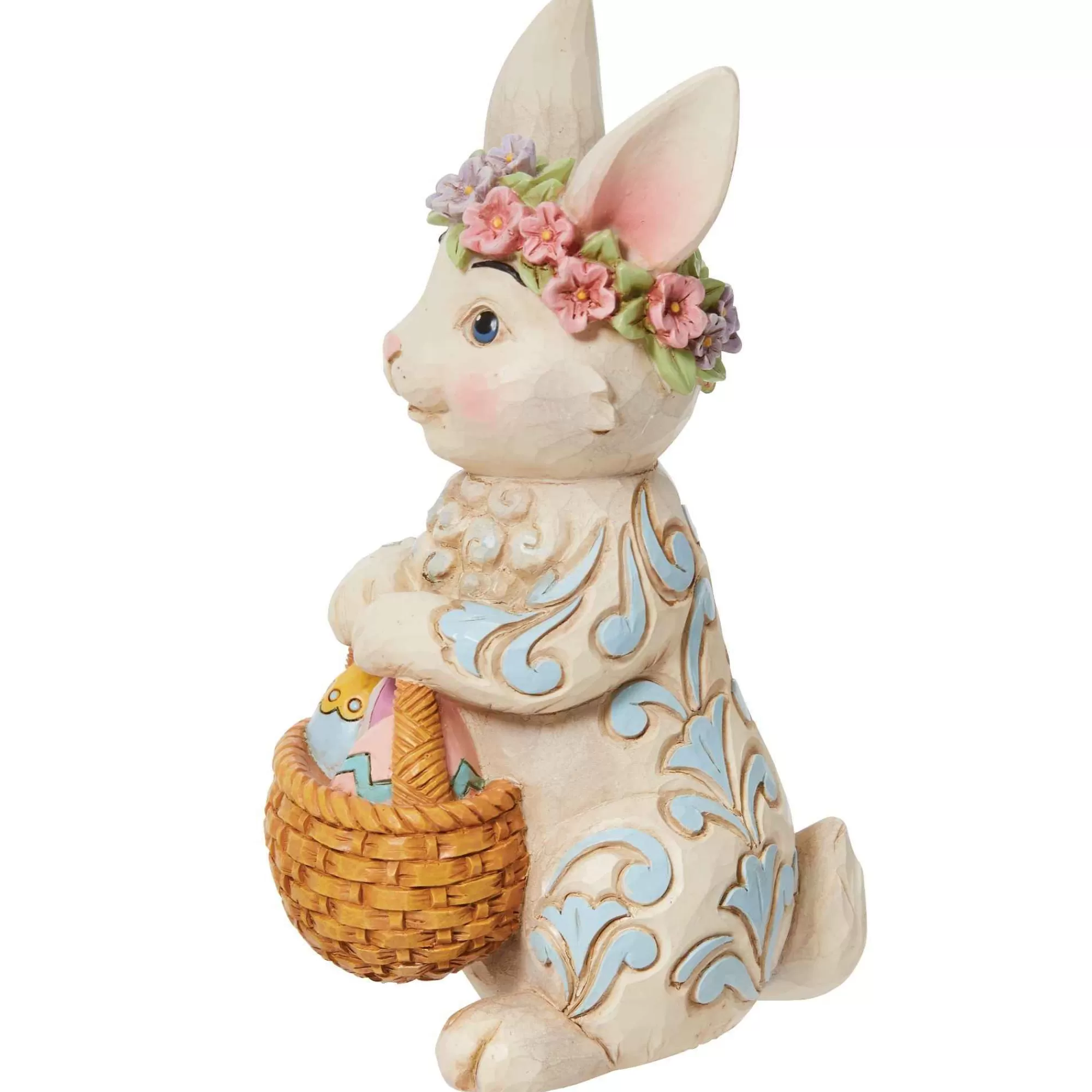 Jim Shore Heartwood Creek Pint Bunny With Floral Crown