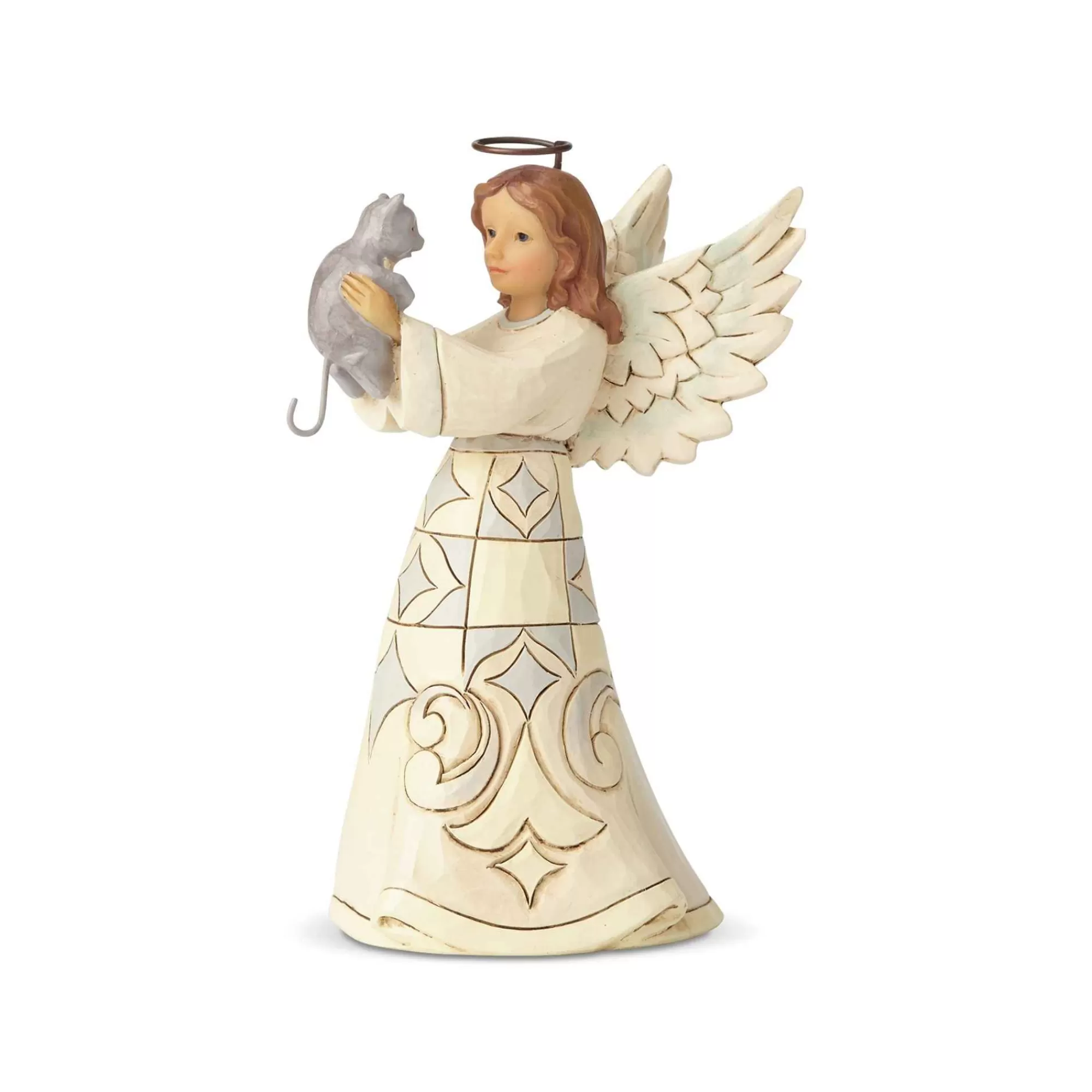 Jim Shore Heartwood Creek Pint Sized Angel With Cat