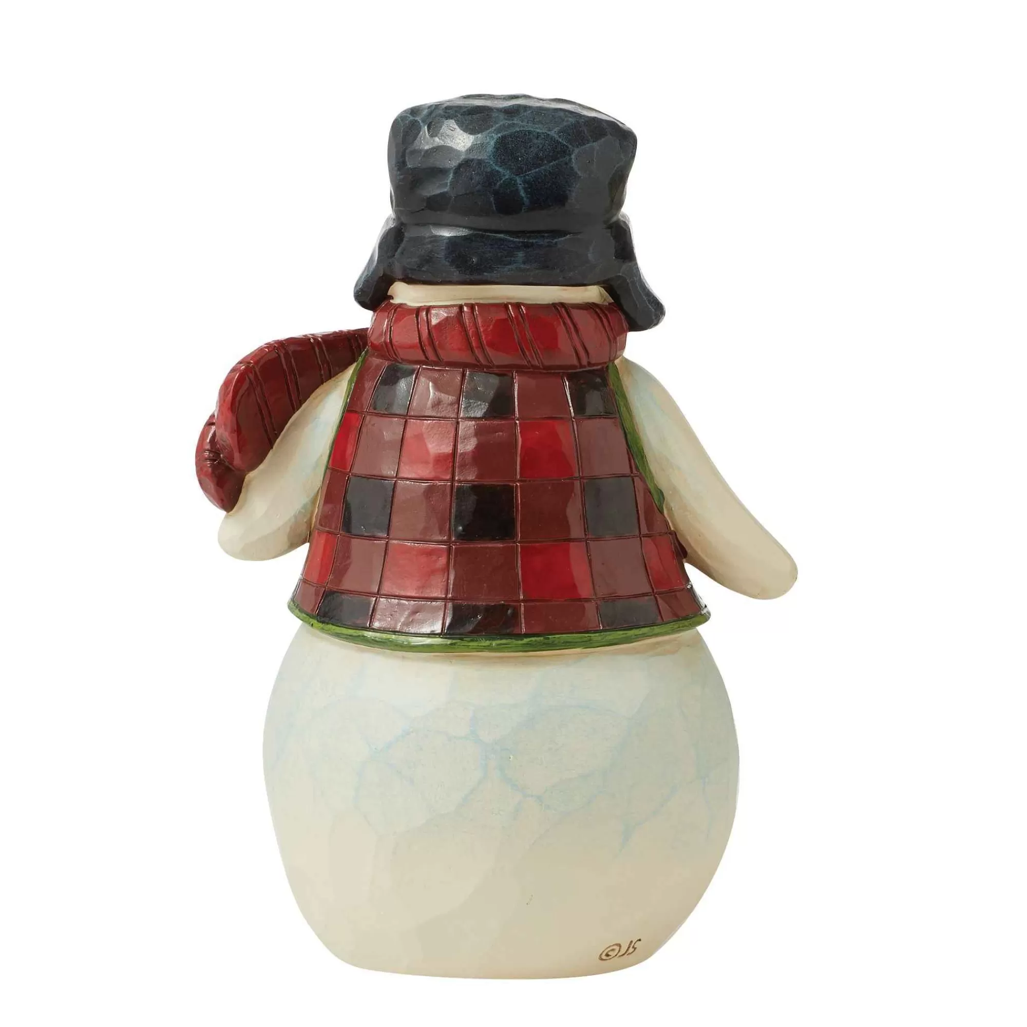 Jim Shore Heartwood Creek Pint Sized Snowman In Plaid