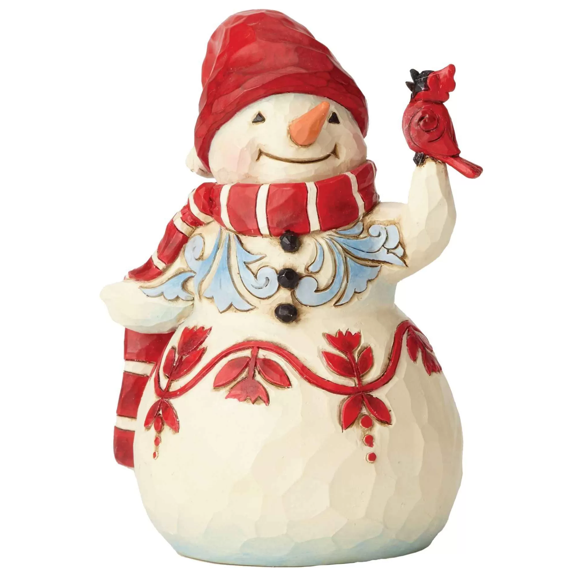 Jim Shore Heartwood Creek Pint Sized Snowman W/Cardinal