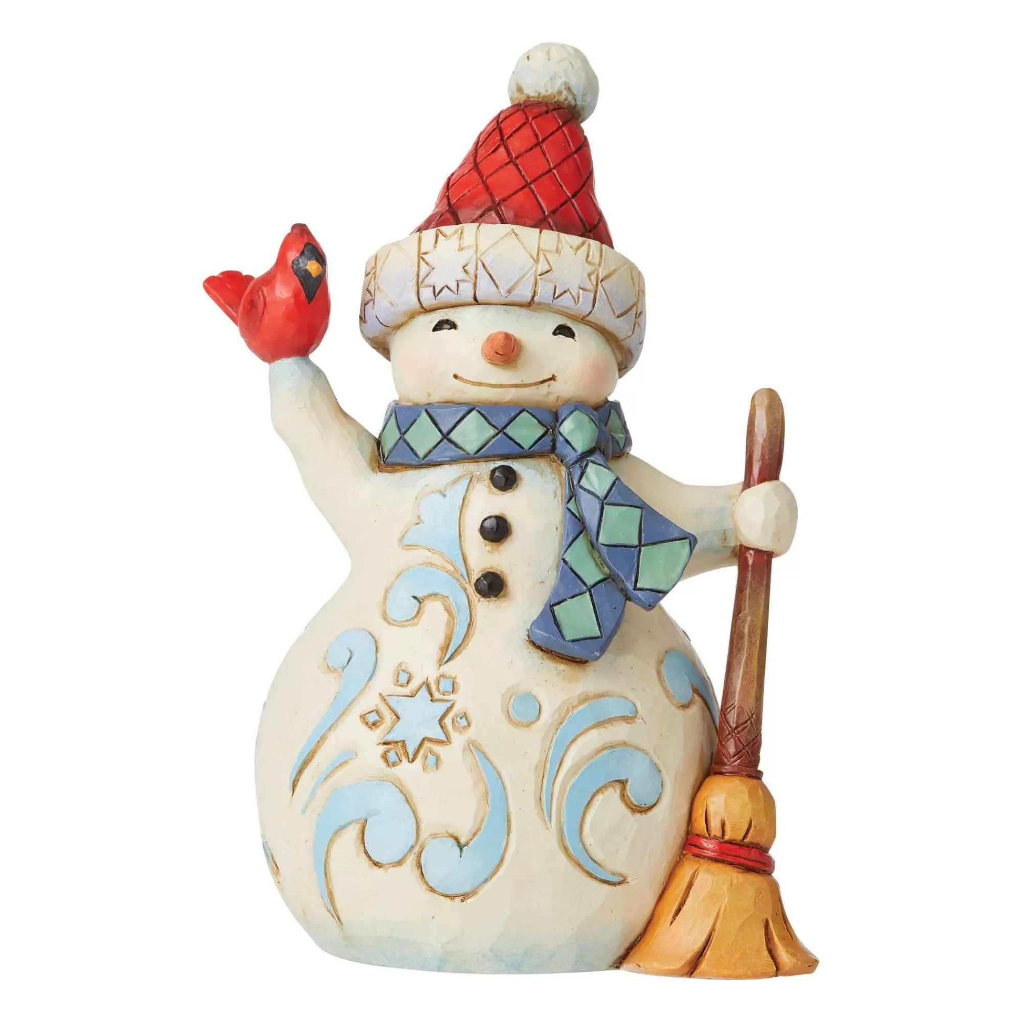 Jim Shore Heartwood Creek Pint Snowman Holding Cardinal