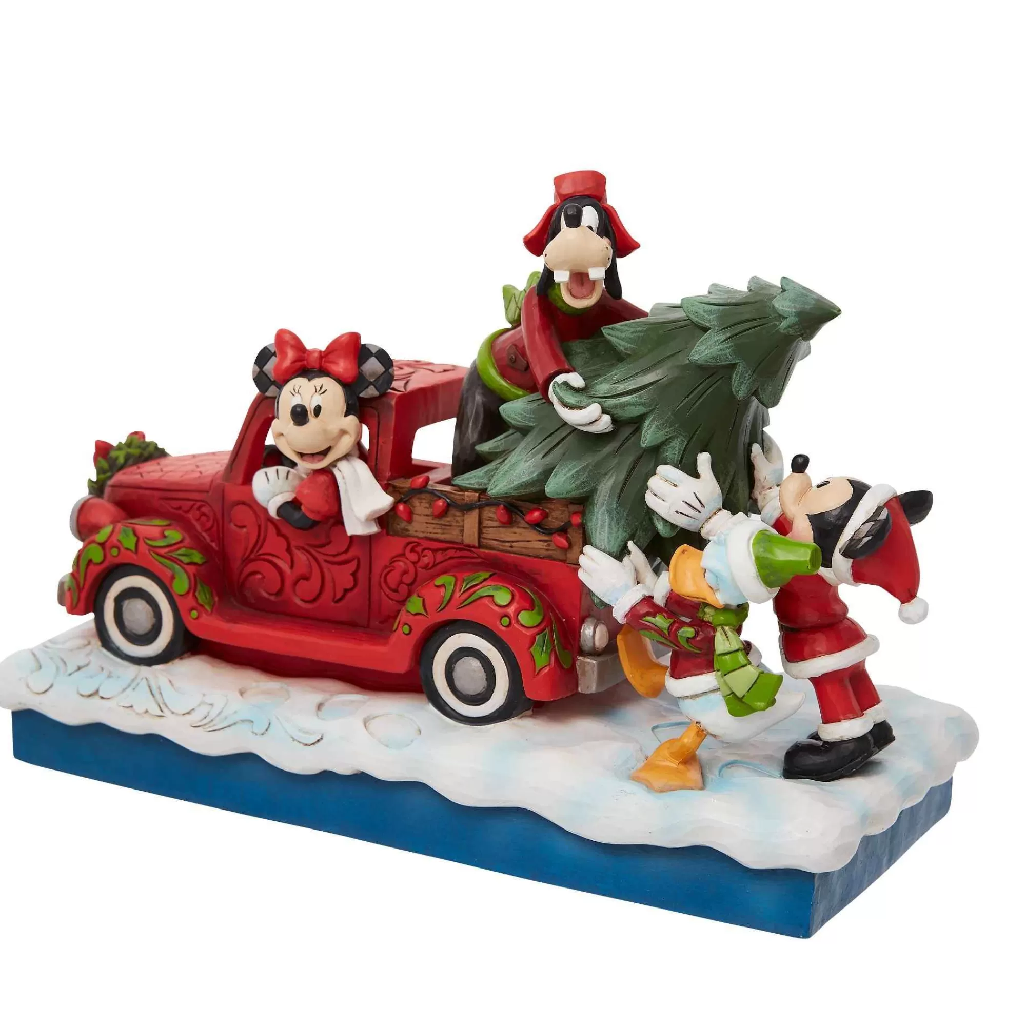 Disney Traditions Red Truck With Mickey And Frie