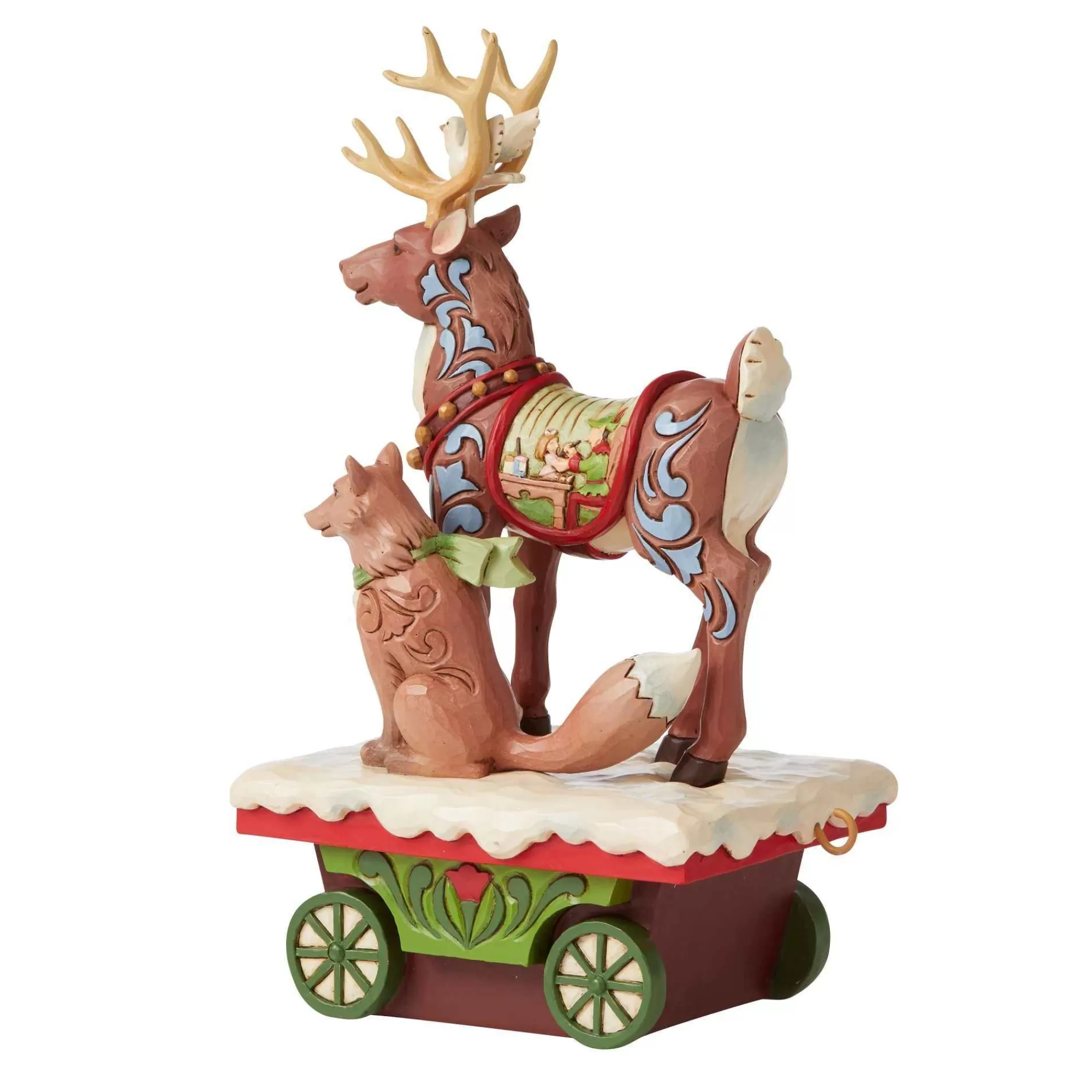 Jim Shore Heartwood Creek Reindeer And Animals Train Car