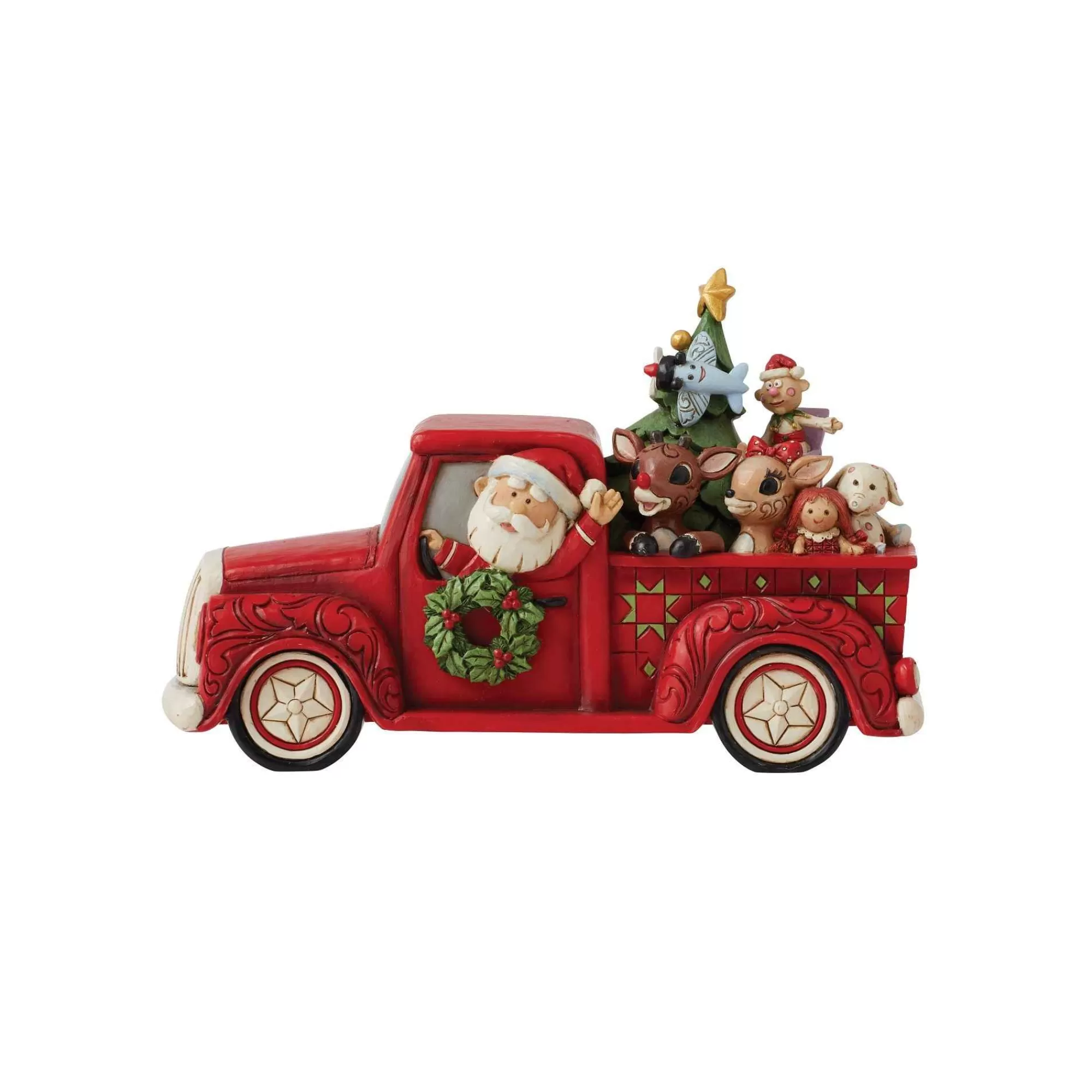 Rudolph Traditions by Jim Shore Rudolph In Red Pickup