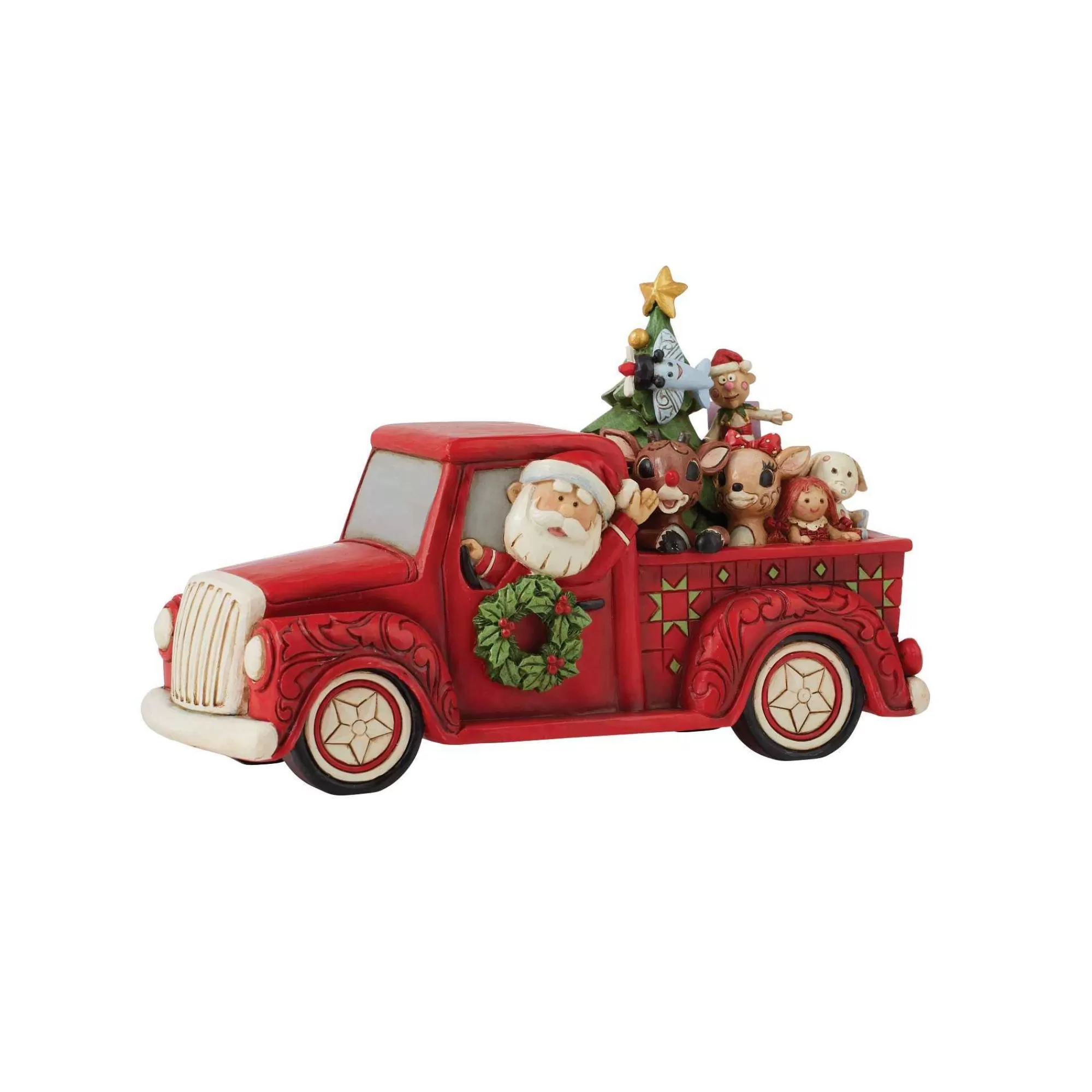 Rudolph Traditions by Jim Shore Rudolph In Red Pickup