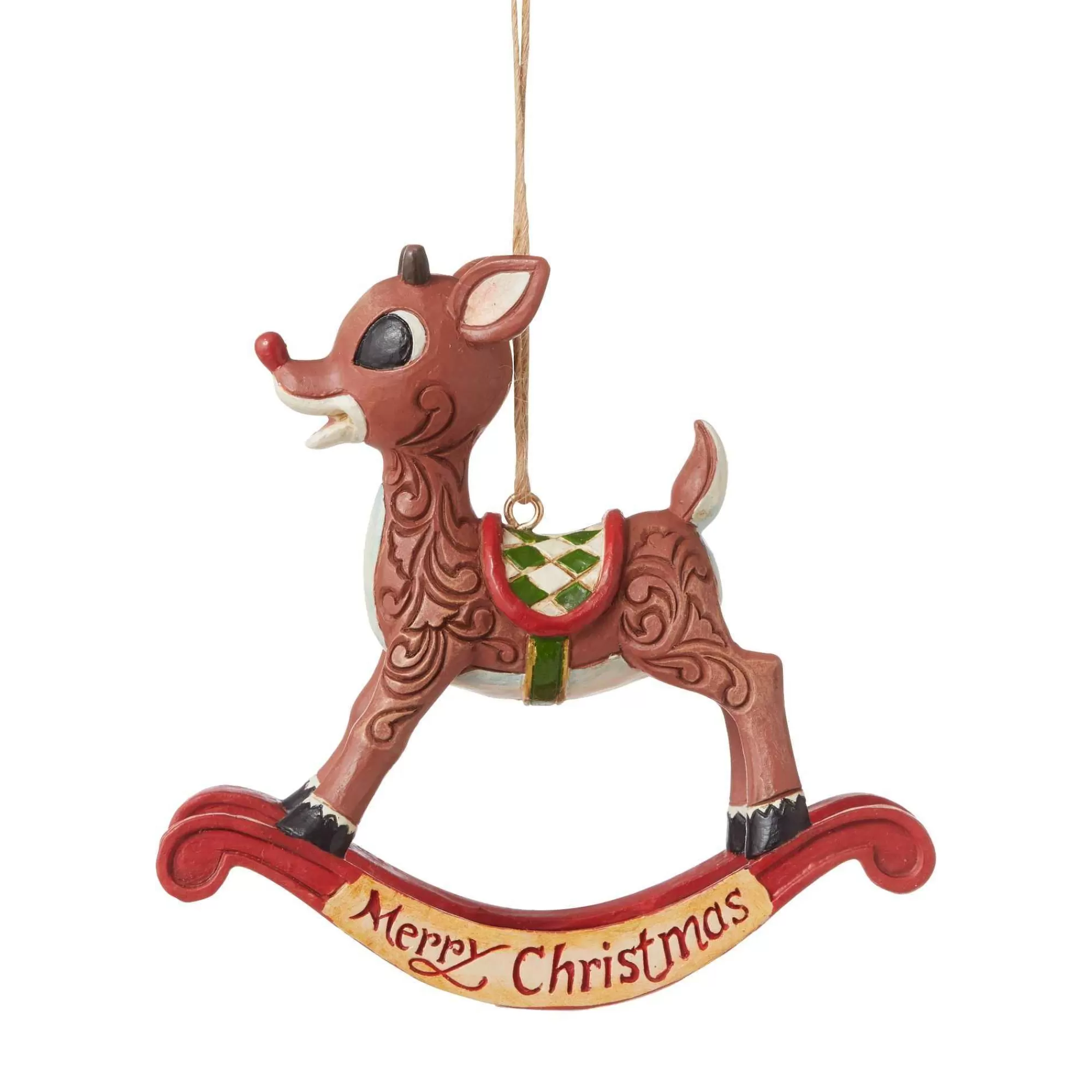 Rudolph Traditions by Jim Shore Rudolph Rocking Horse Ornament