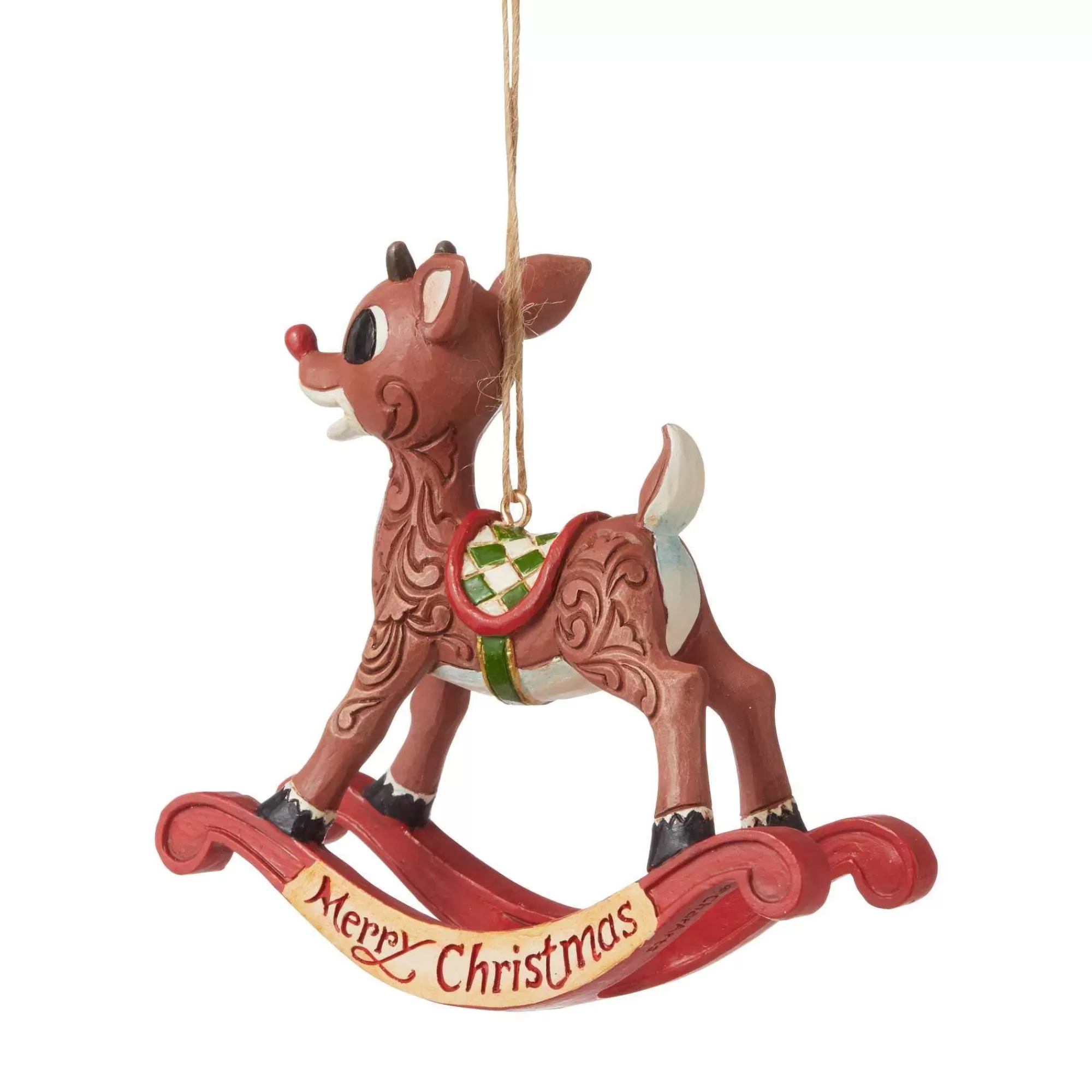 Rudolph Traditions by Jim Shore Rudolph Rocking Horse Ornament