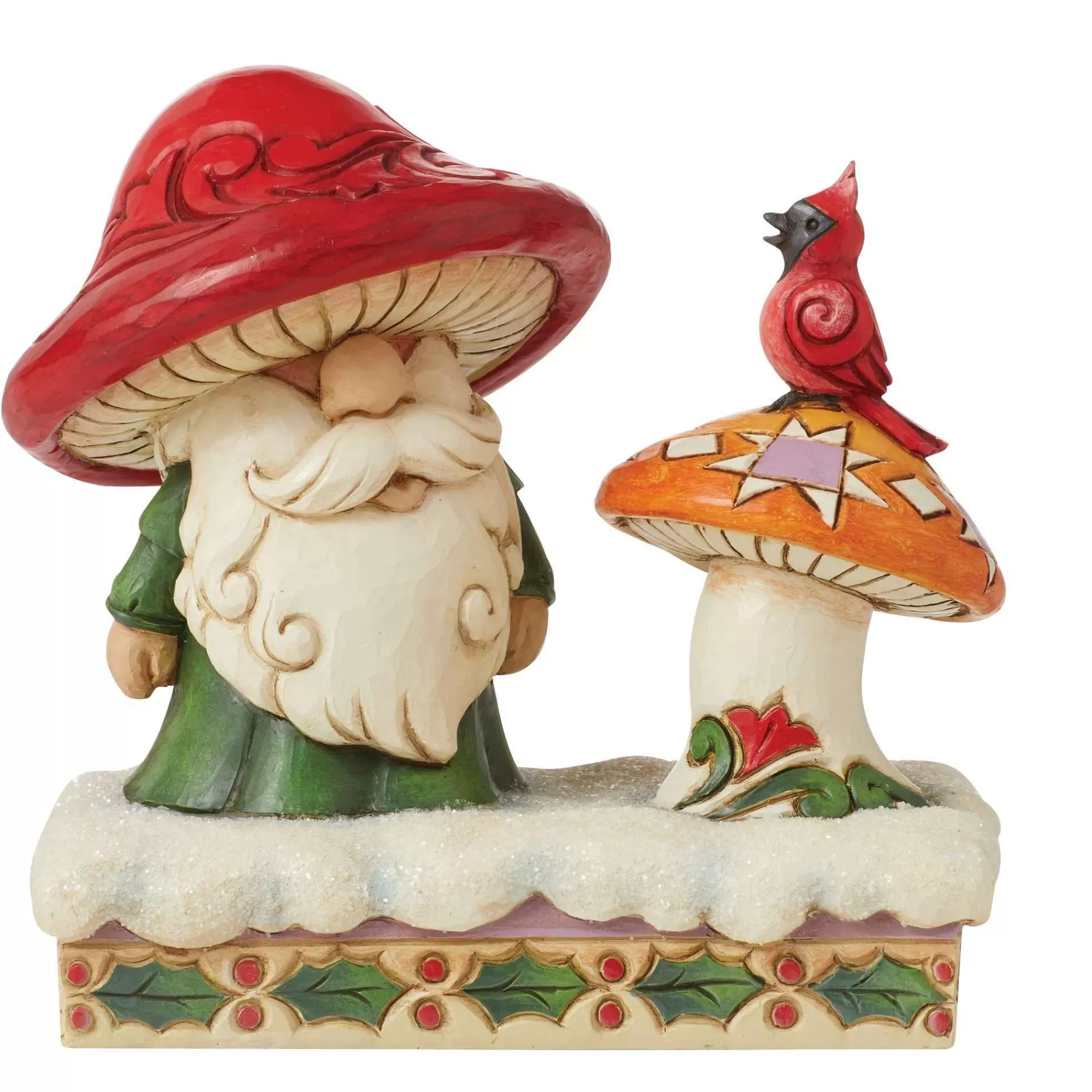 Jim Shore Heartwood Creek Santa By Mushroom And Bird