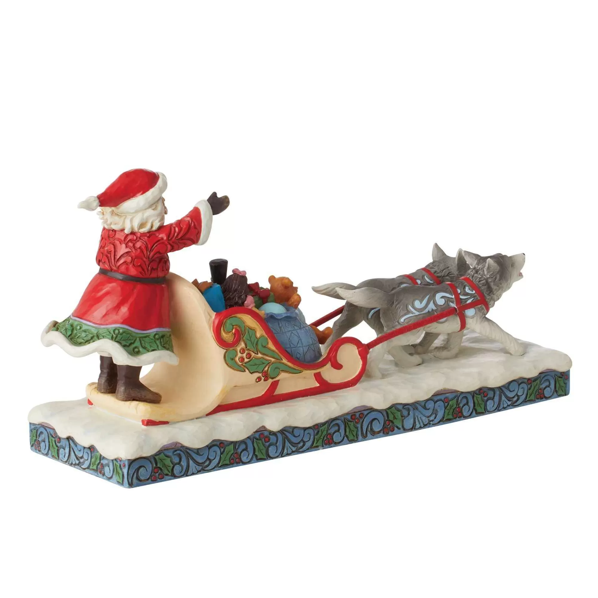 Jim Shore Heartwood Creek Santa Dog Sledding