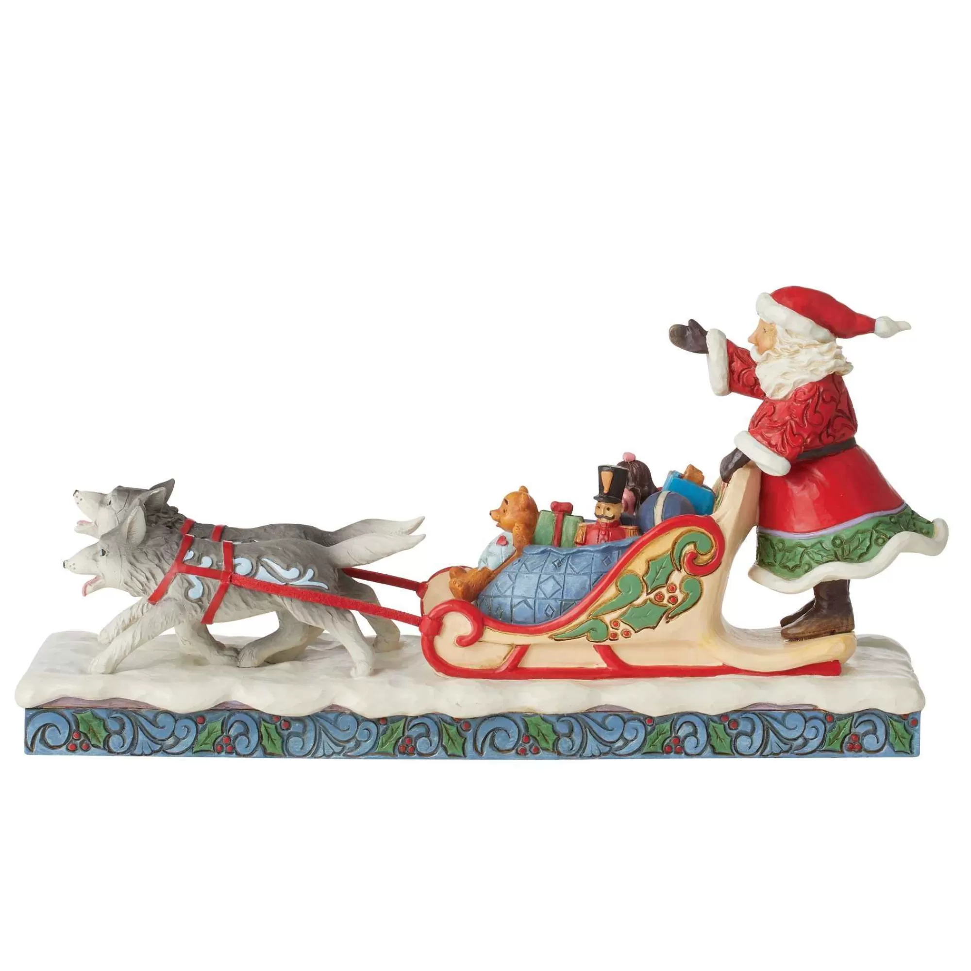 Jim Shore Heartwood Creek Santa Dog Sledding