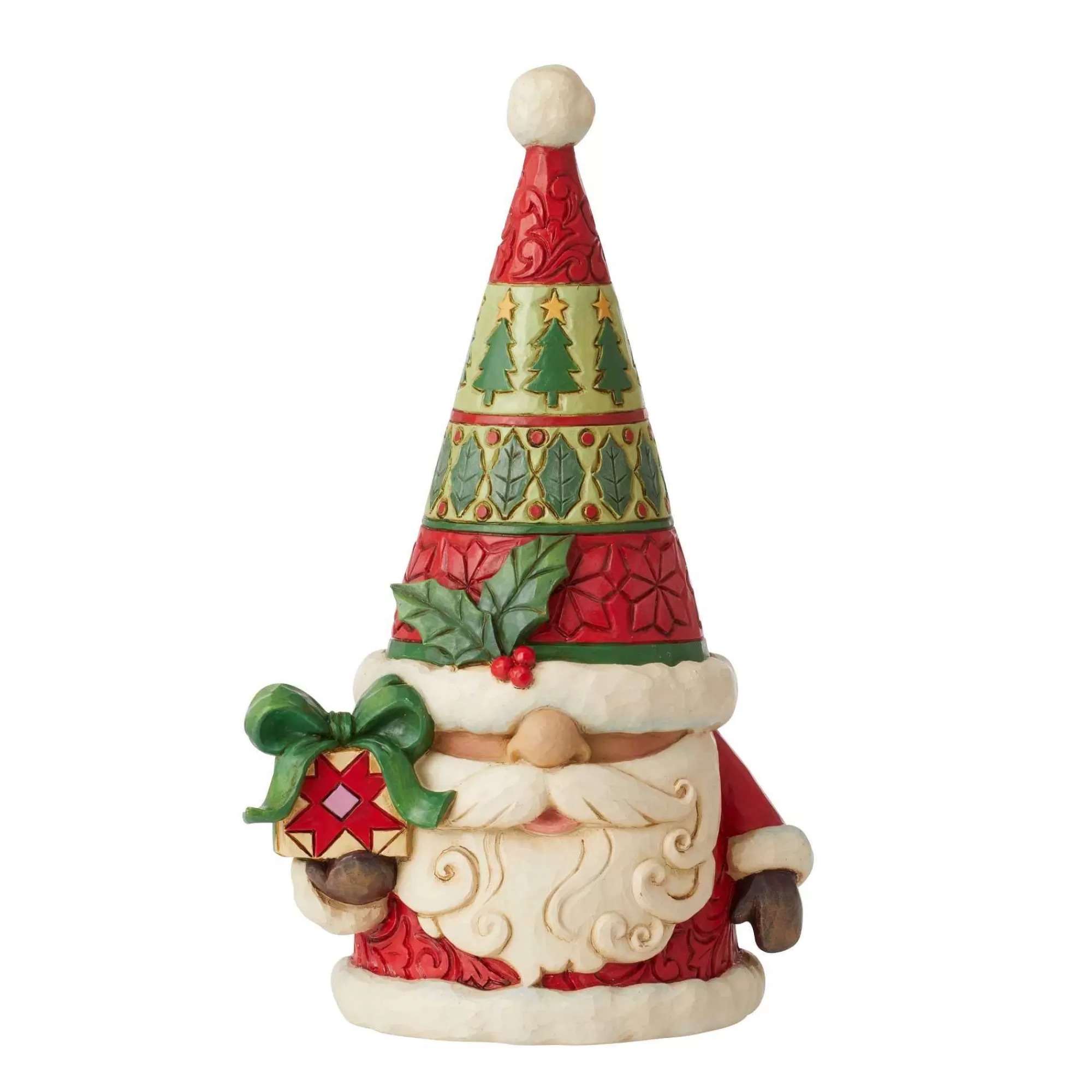 Jim Shore Heartwood Creek Santa Gnome Holding Gifts