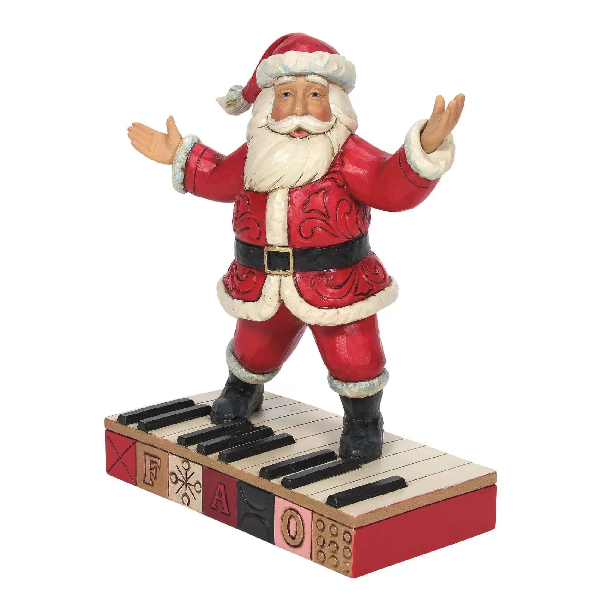 FAO Schwarz by Jim Shore Santa On Keyboard