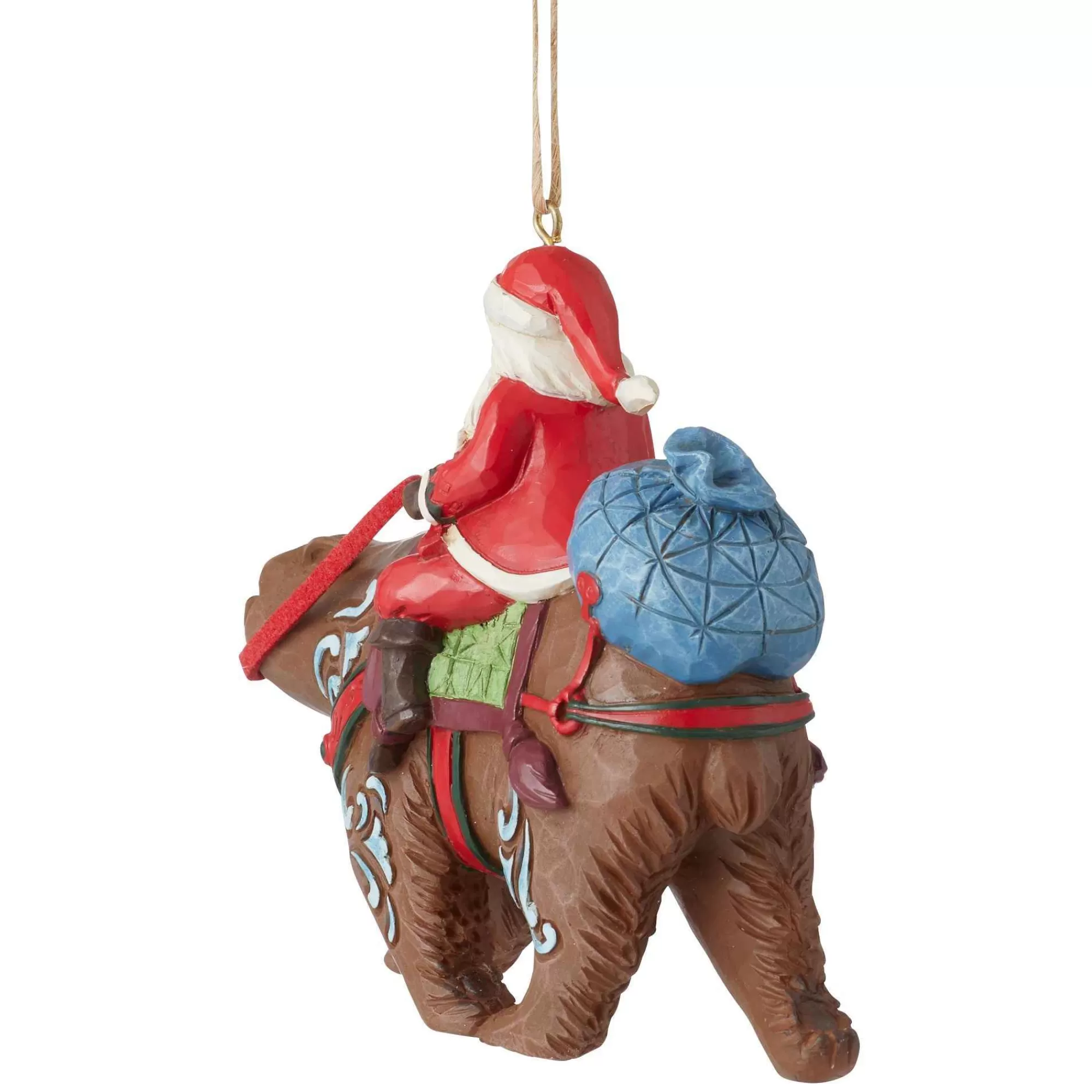 Jim Shore Heartwood Creek Santa Riding Bear Ornament