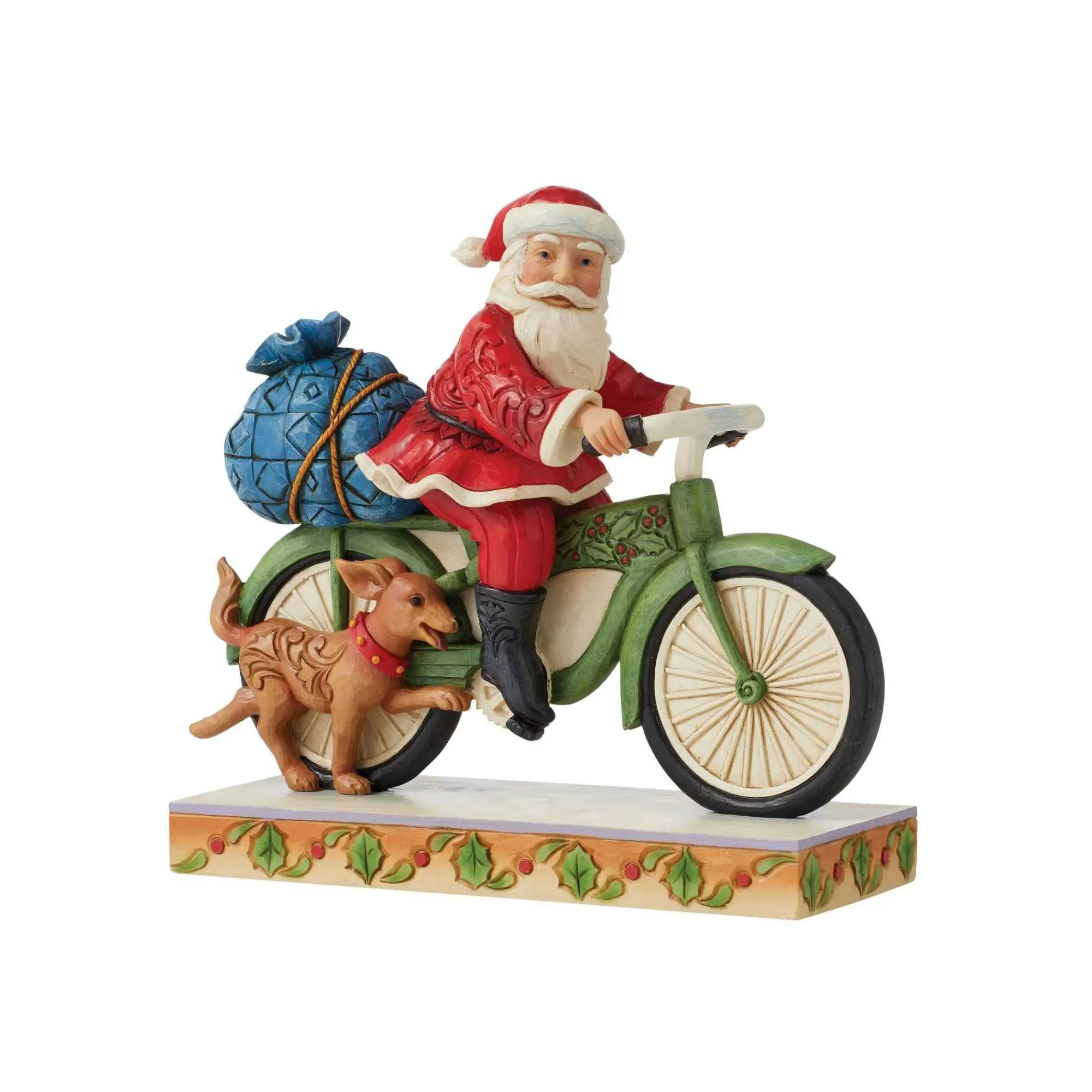 Jim Shore Heartwood Creek Santa Riding Bicycle