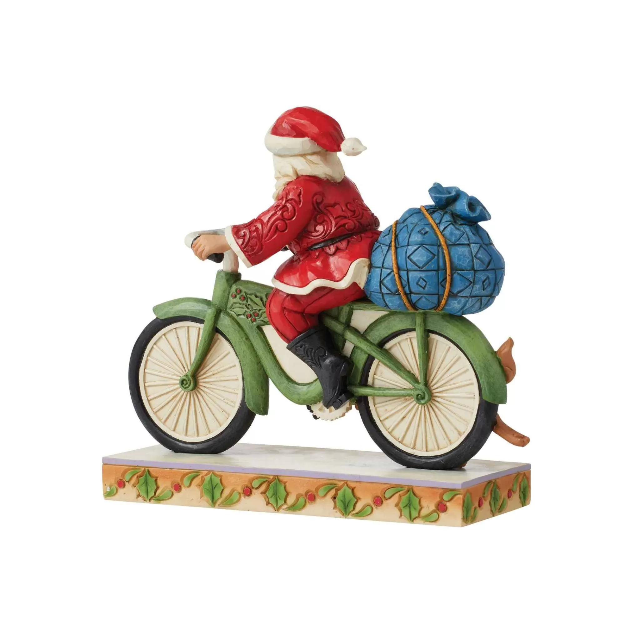 Jim Shore Heartwood Creek Santa Riding Bicycle