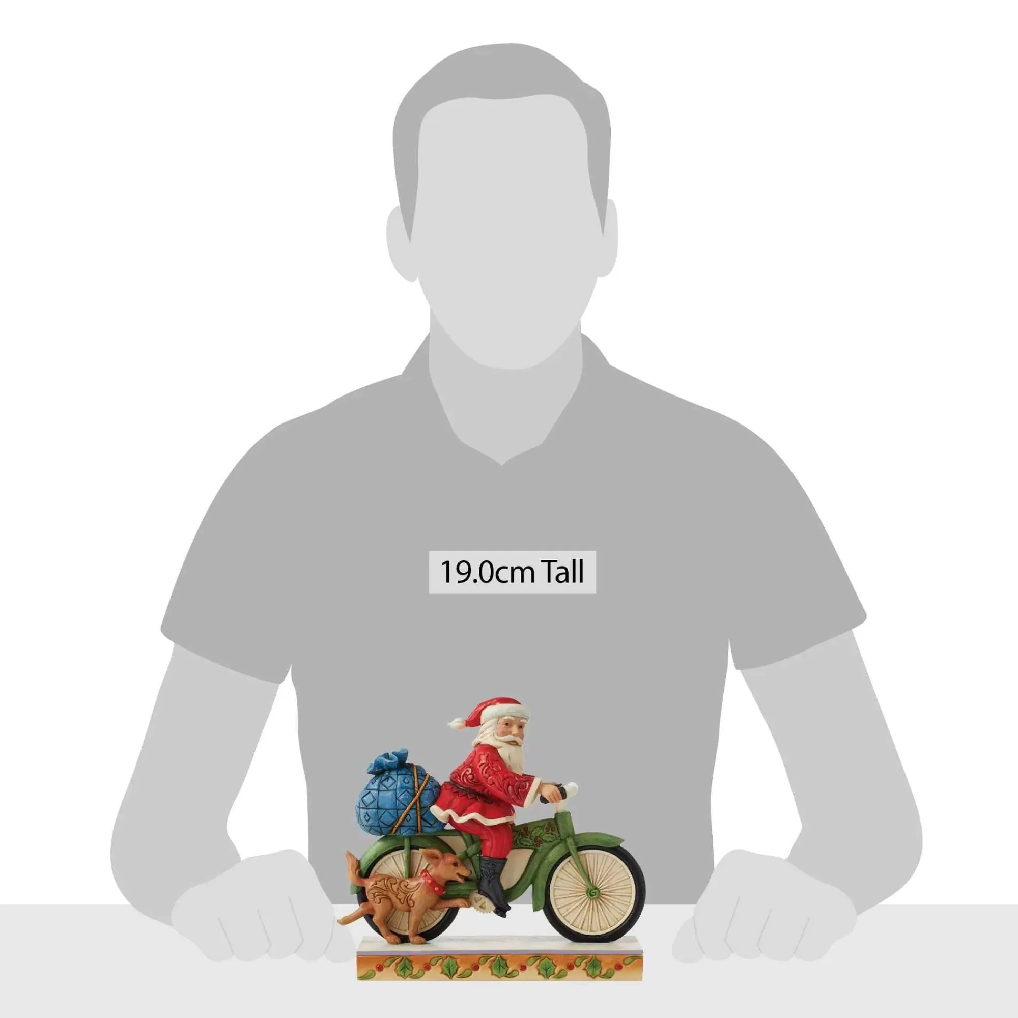 Jim Shore Heartwood Creek Santa Riding Bicycle