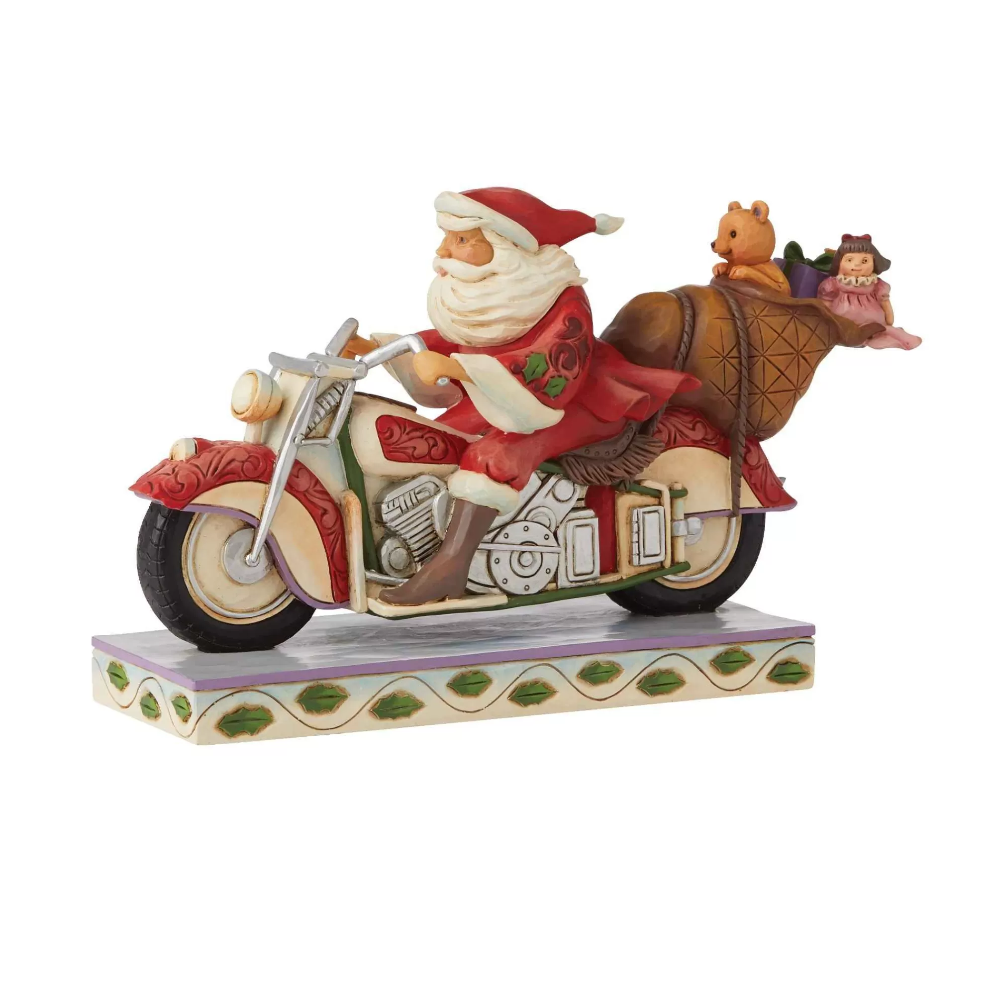 Jim Shore Heartwood Creek Santa Riding Motorcycle