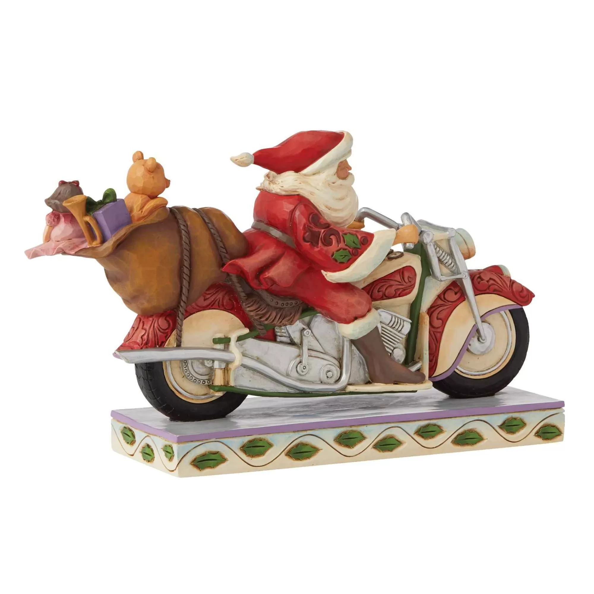 Jim Shore Heartwood Creek Santa Riding Motorcycle