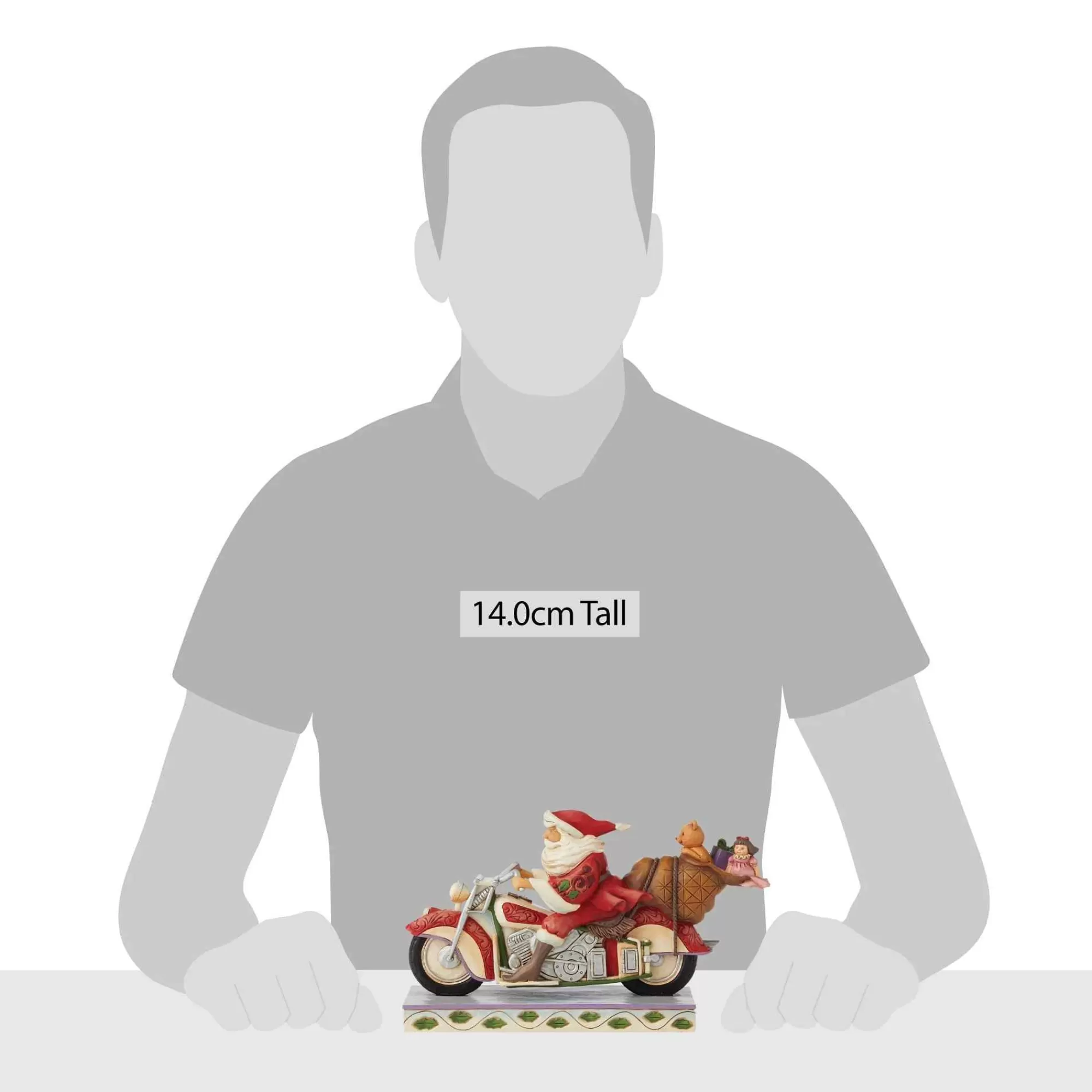 Jim Shore Heartwood Creek Santa Riding Motorcycle