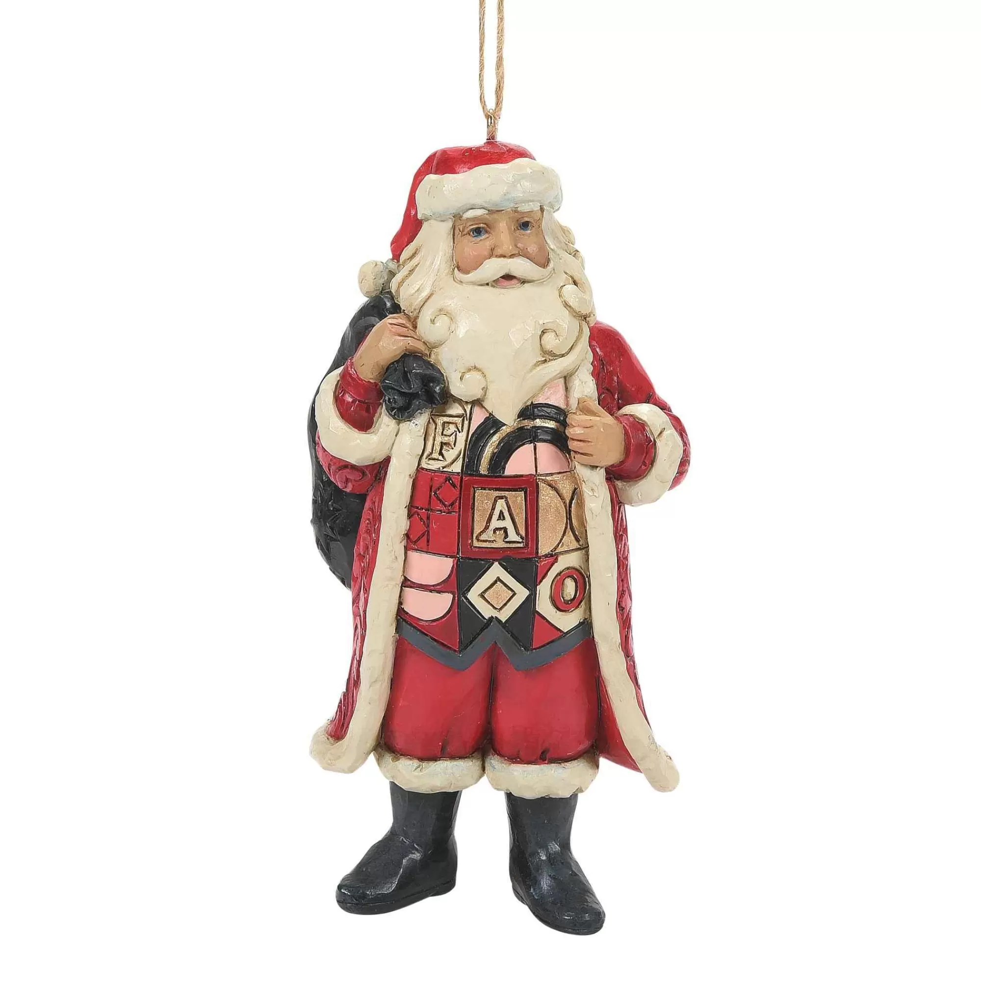 FAO Schwarz by Jim Shore Santa W/ Fao Toy Bag Ornament