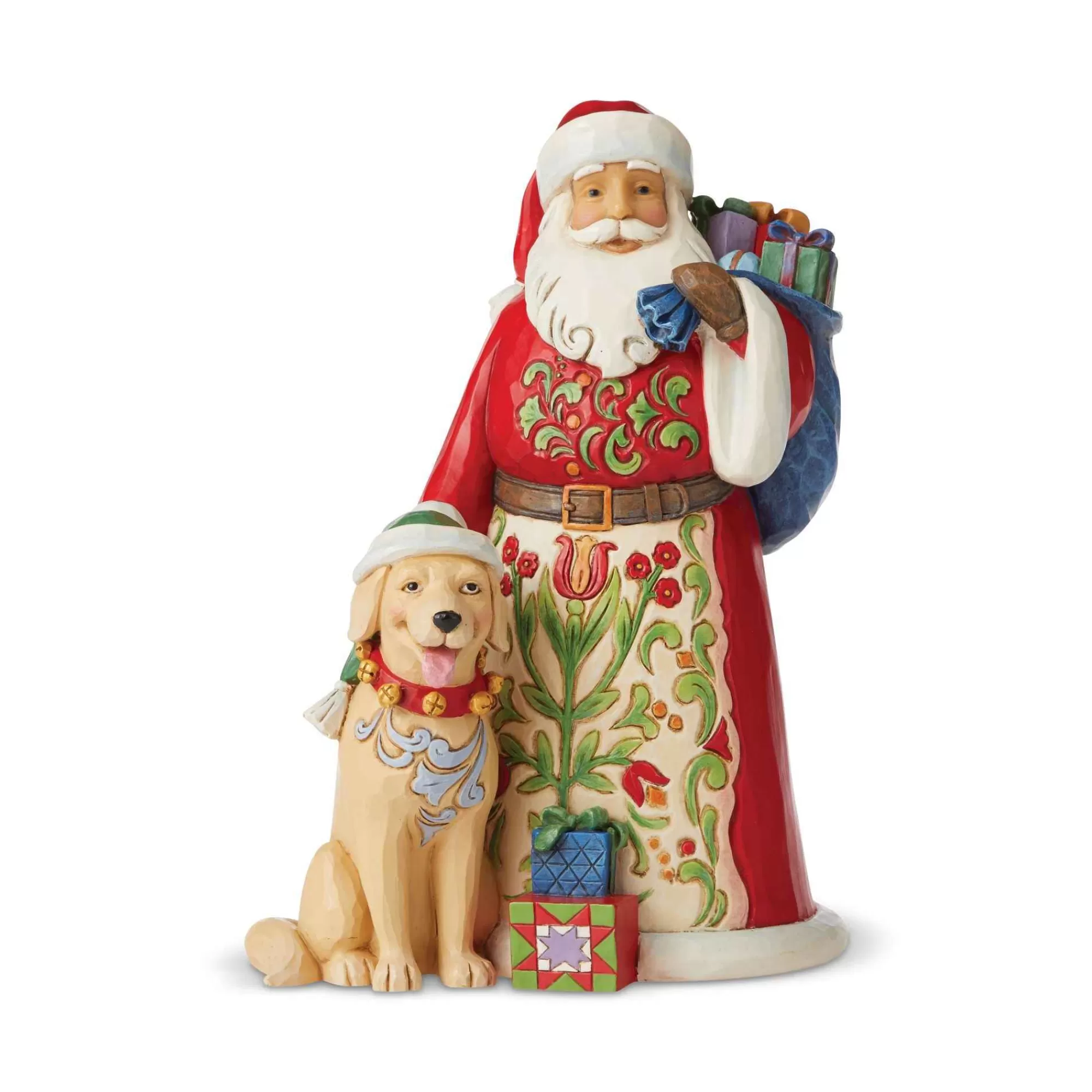 Jim Shore Heartwood Creek Santa With Dog