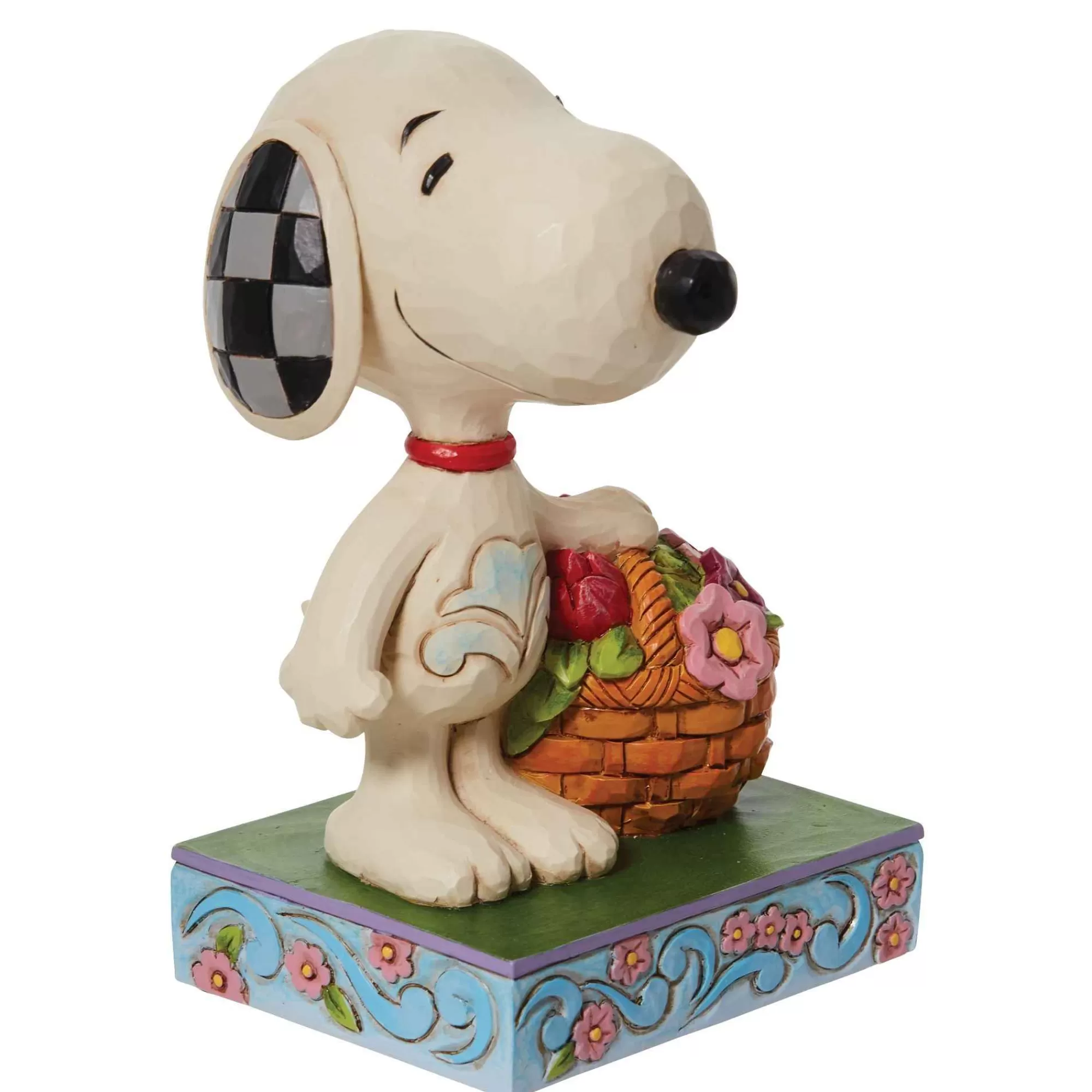 Peanuts by Jim Shore Snoopy Basket Of Tulips