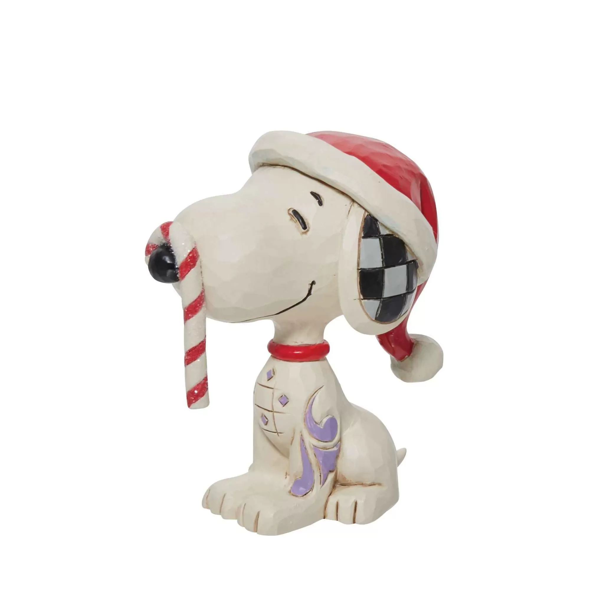 Peanuts by Jim Shore Snoopy Glitter Candy Cane Mini