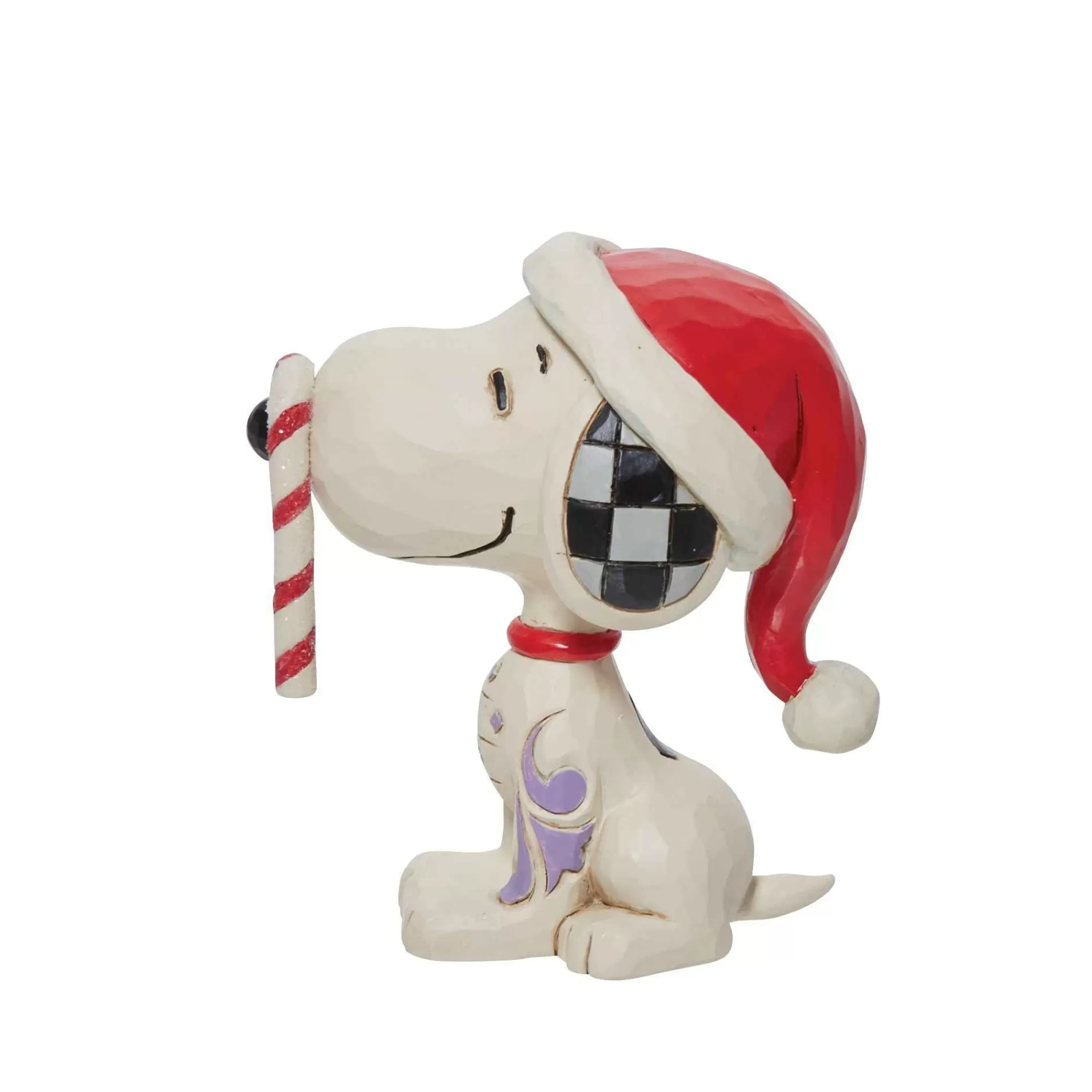 Peanuts by Jim Shore Snoopy Glitter Candy Cane Mini