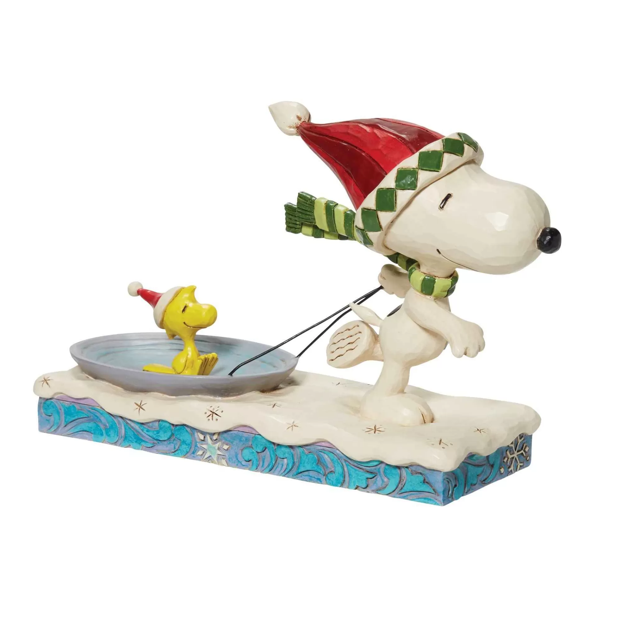 Peanuts by Jim Shore Snoopy W/ Woodstock On Saucer