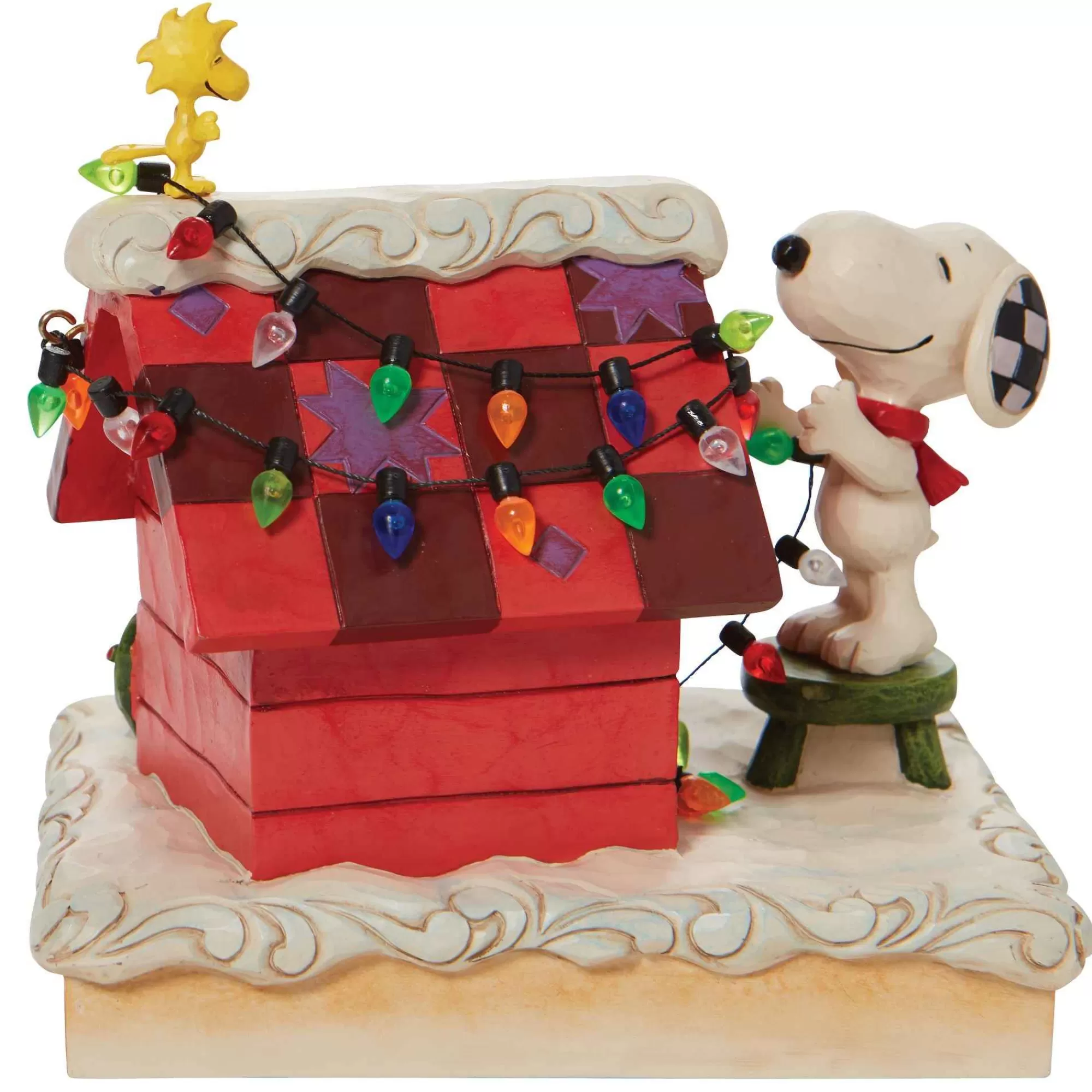 Peanuts by Jim Shore Snoopy With Ws Decorating Dog