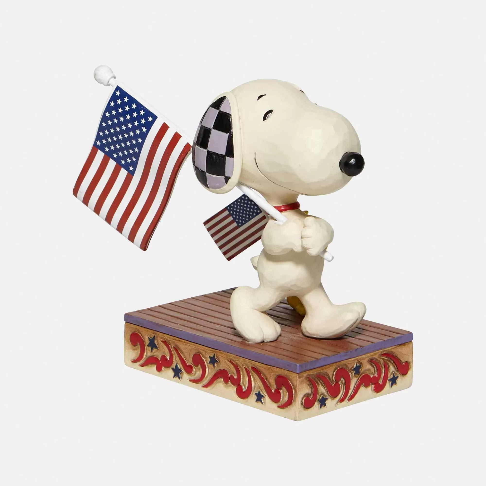 Peanuts by Jim Shore Snoopy/Woodstock With Flags