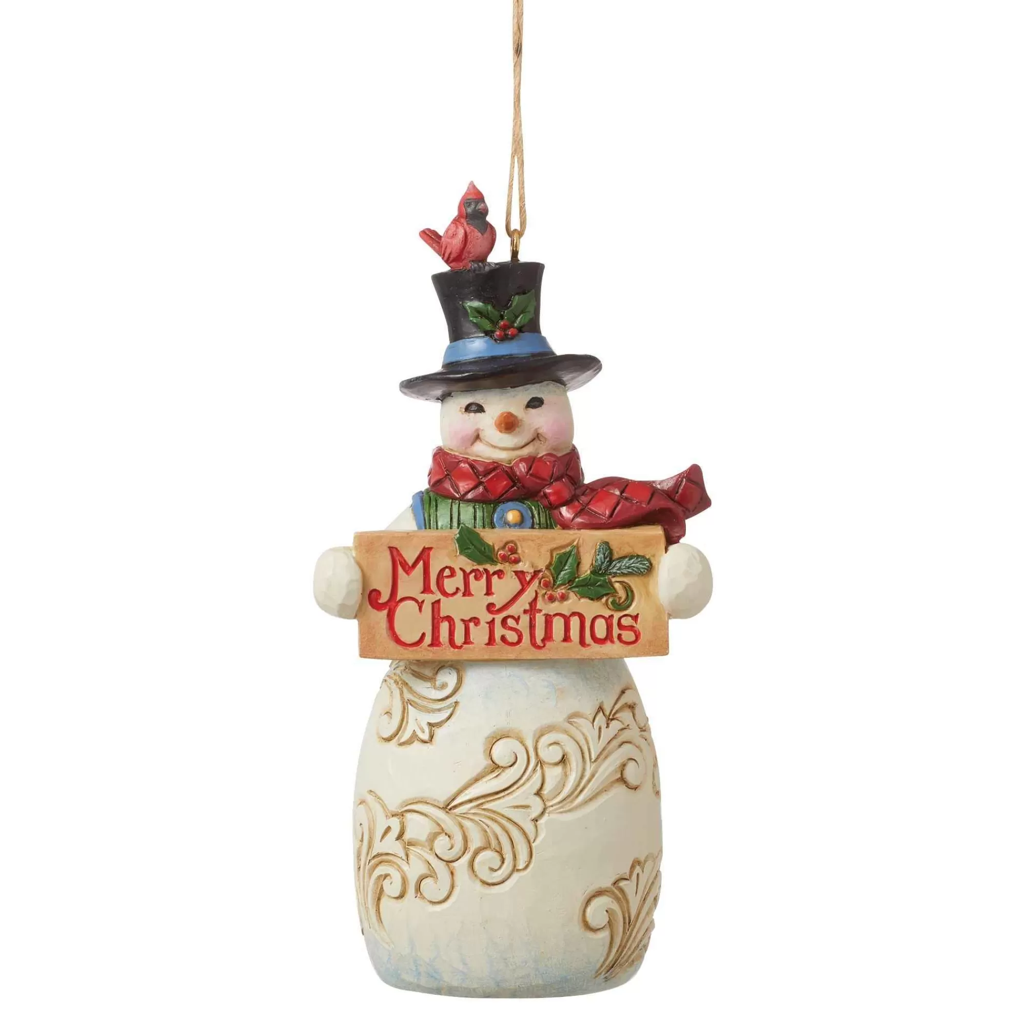 Jim Shore Heartwood Creek Snowman Christmas Sign Orn