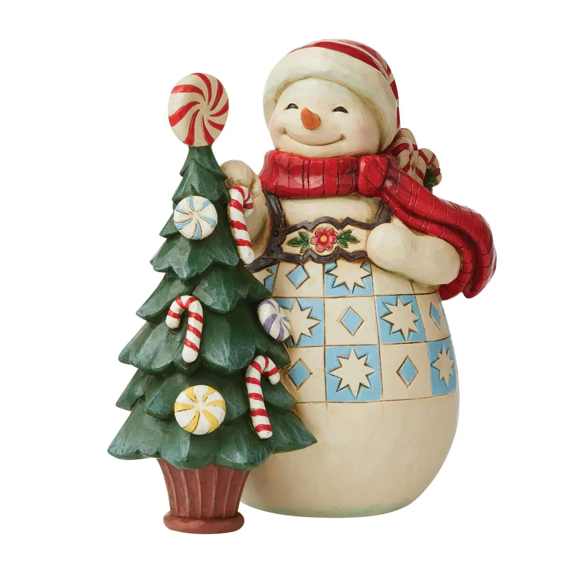 Jim Shore Heartwood Creek Snowman With Candy Tree