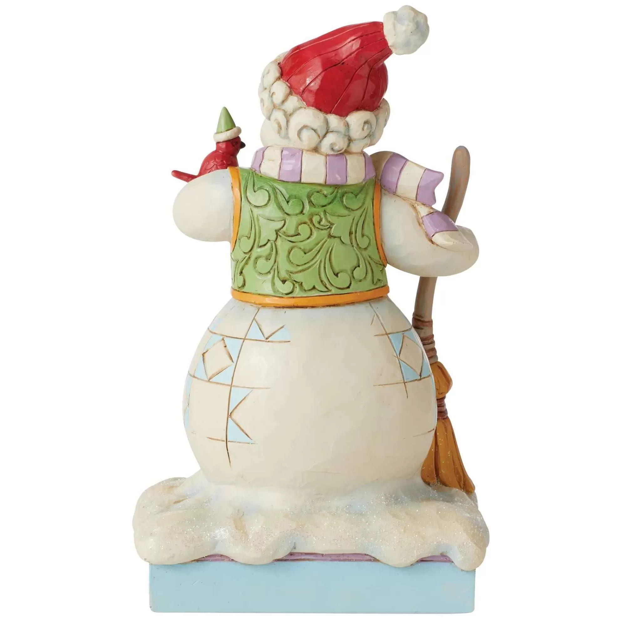 Jim Shore Heartwood Creek Snowman With Cardinal & Broom