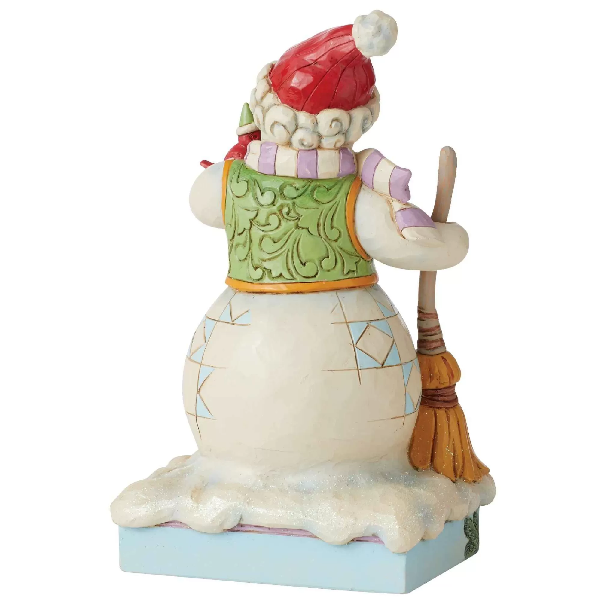 Jim Shore Heartwood Creek Snowman With Cardinal & Broom