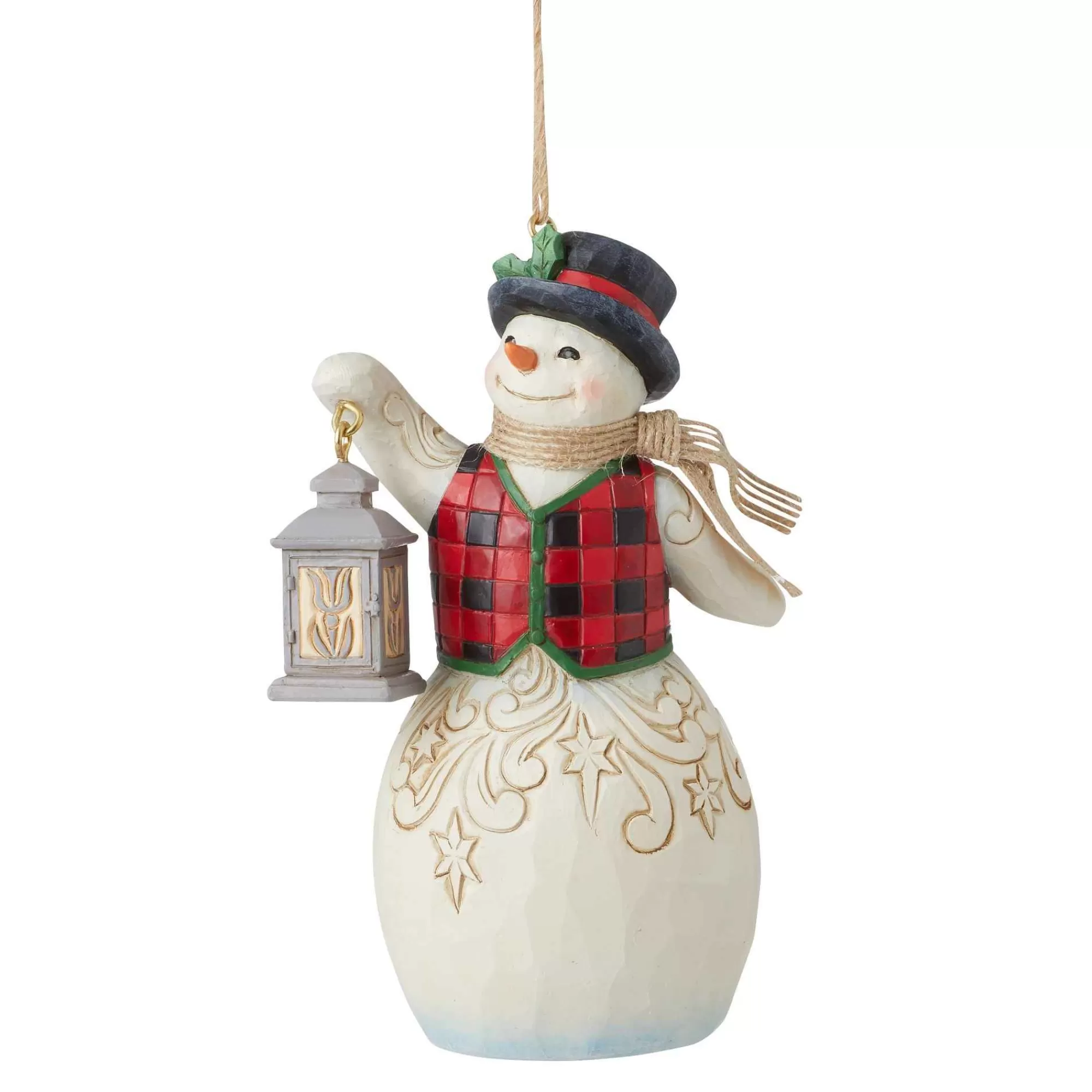 Country Living by Jim Shore Snowman With Lantern Ornament