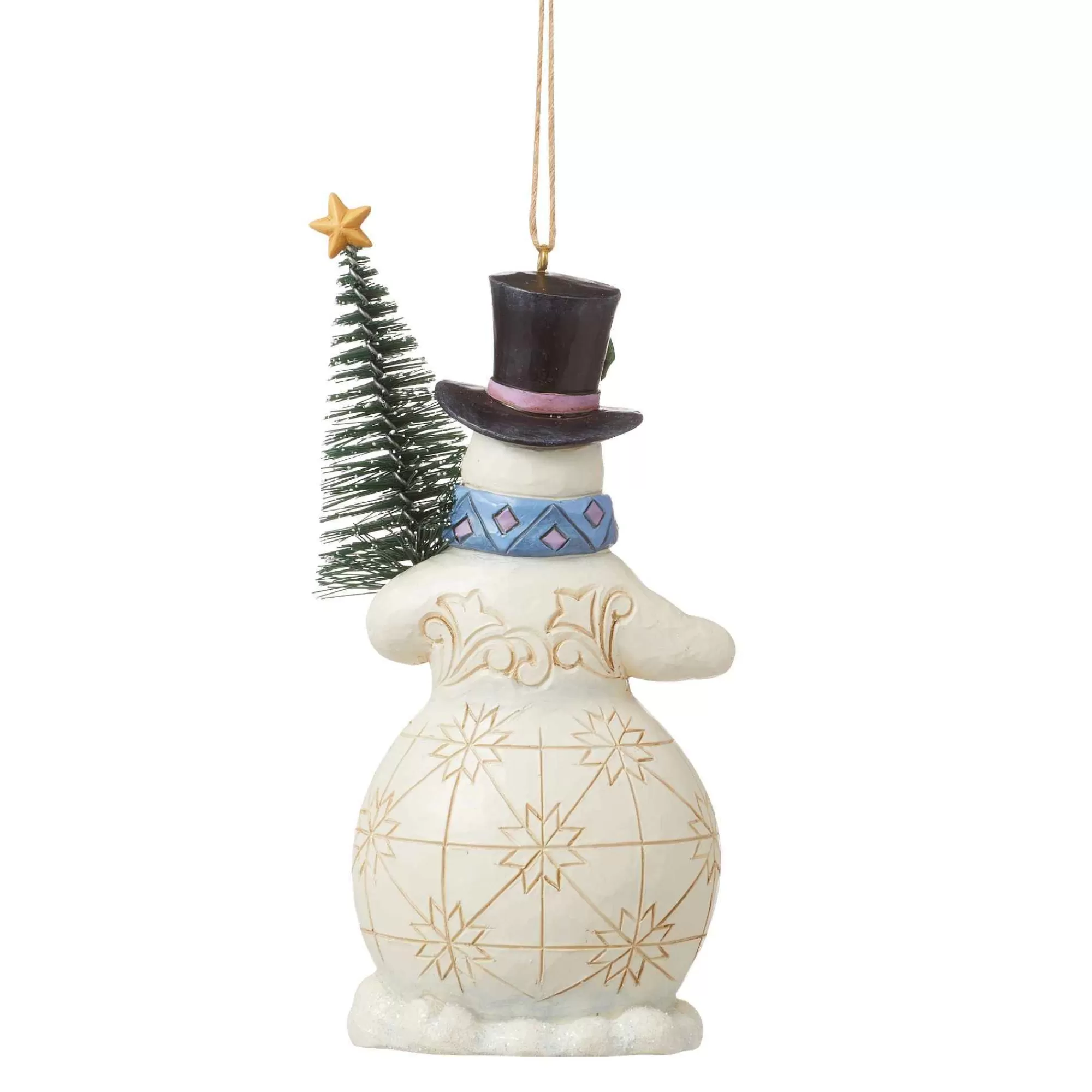 Jim Shore Heartwood Creek Snowman With Sisal Tree Orn