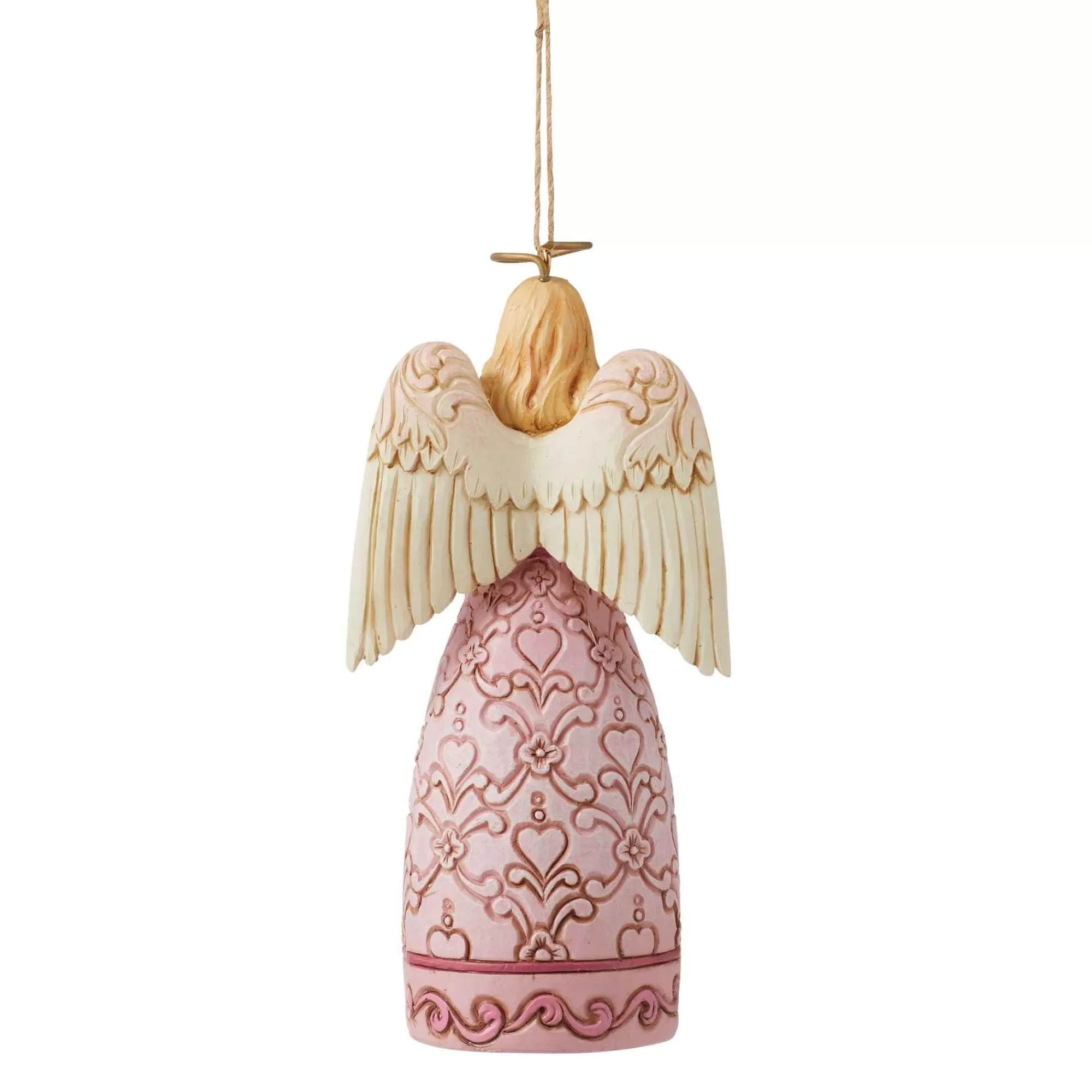 Jim Shore Heartwood Creek The Rose Pink Angel Ornament