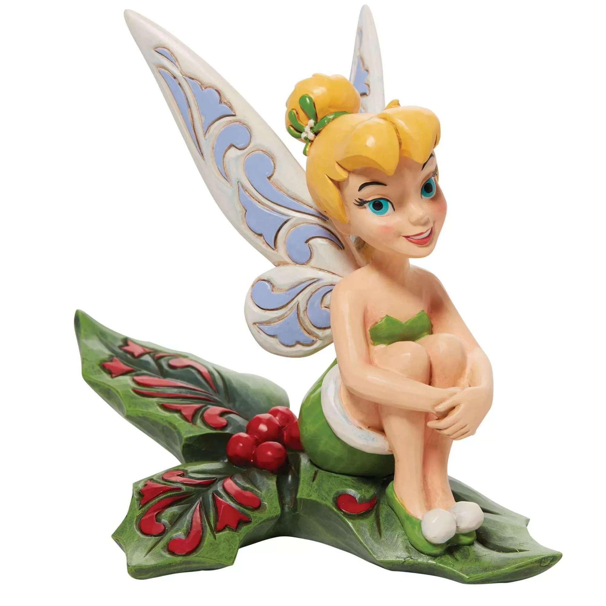 Disney Traditions Tinker Bell Sitting On Holly