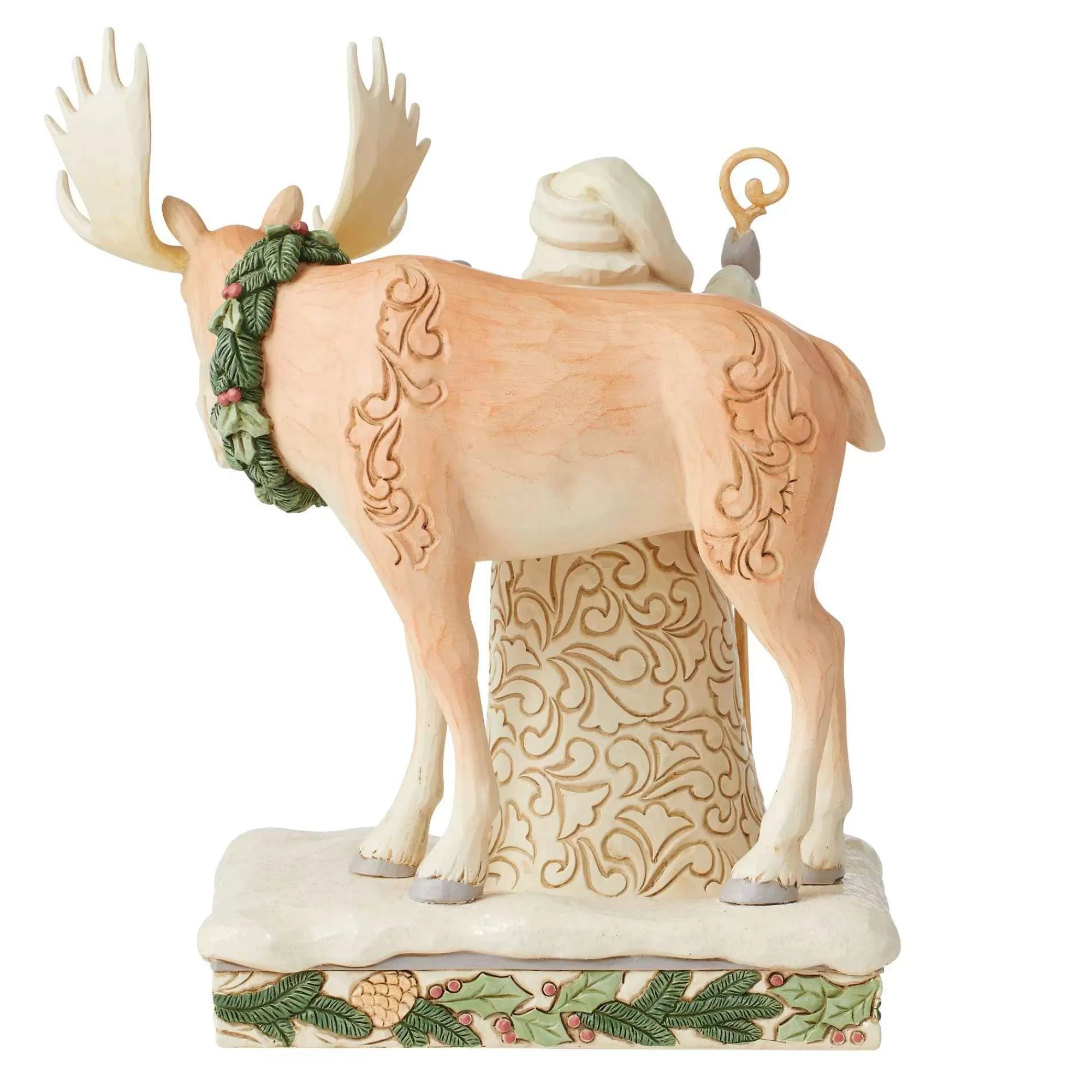 Jim Shore Heartwood Creek White Woodland Santa/Moose