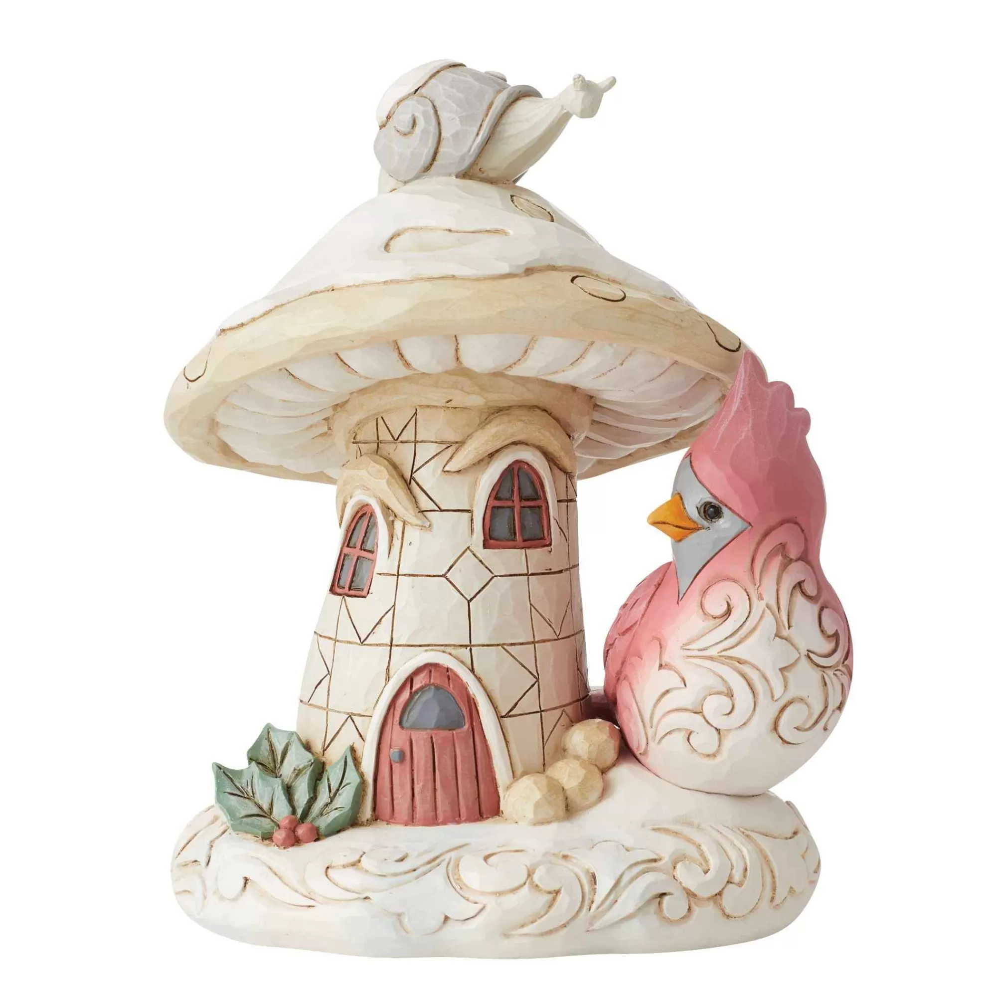 Jim Shore Heartwood Creek Woodland Mushroom House/Bird