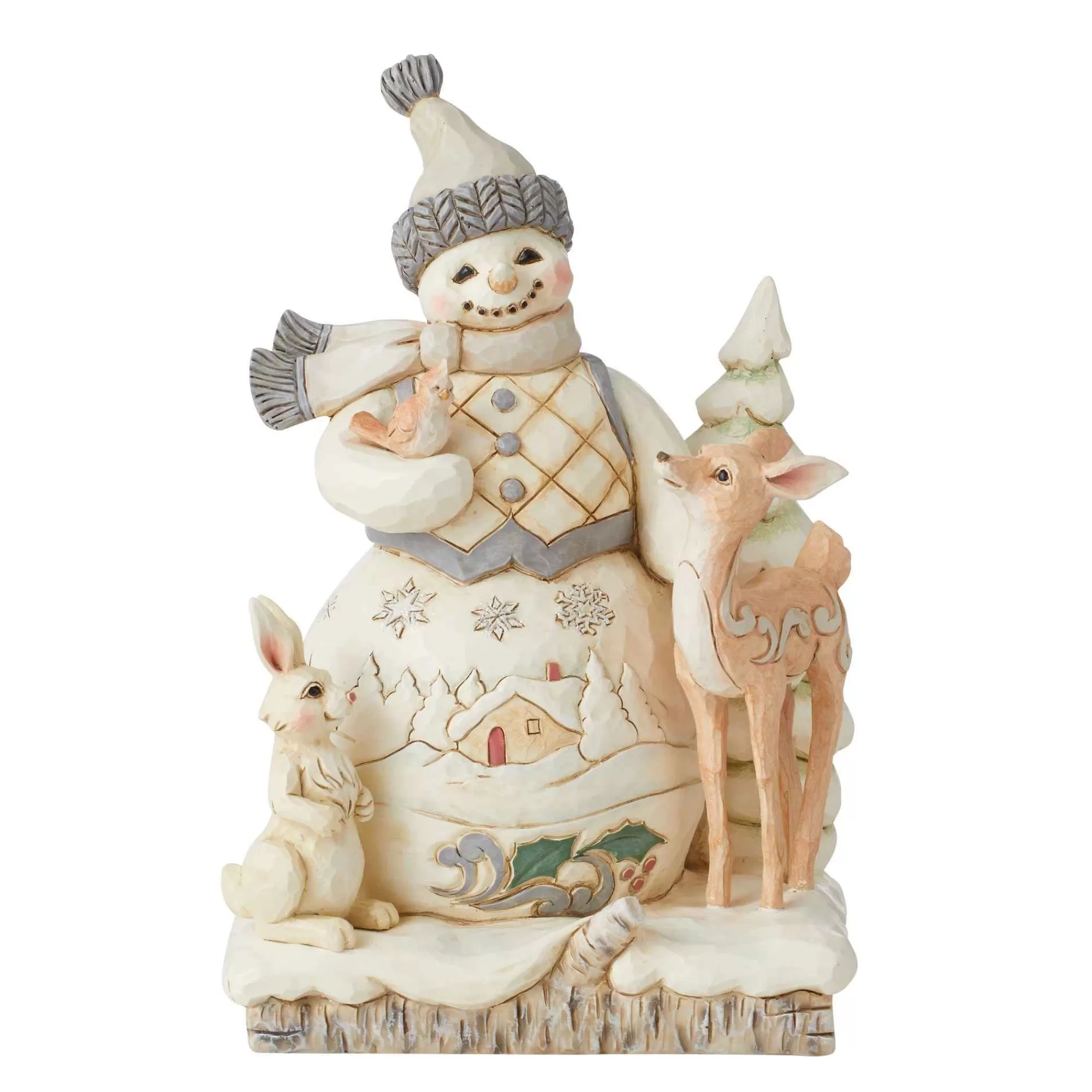 Jim Shore Heartwood Creek Woodland Snowman And Deer